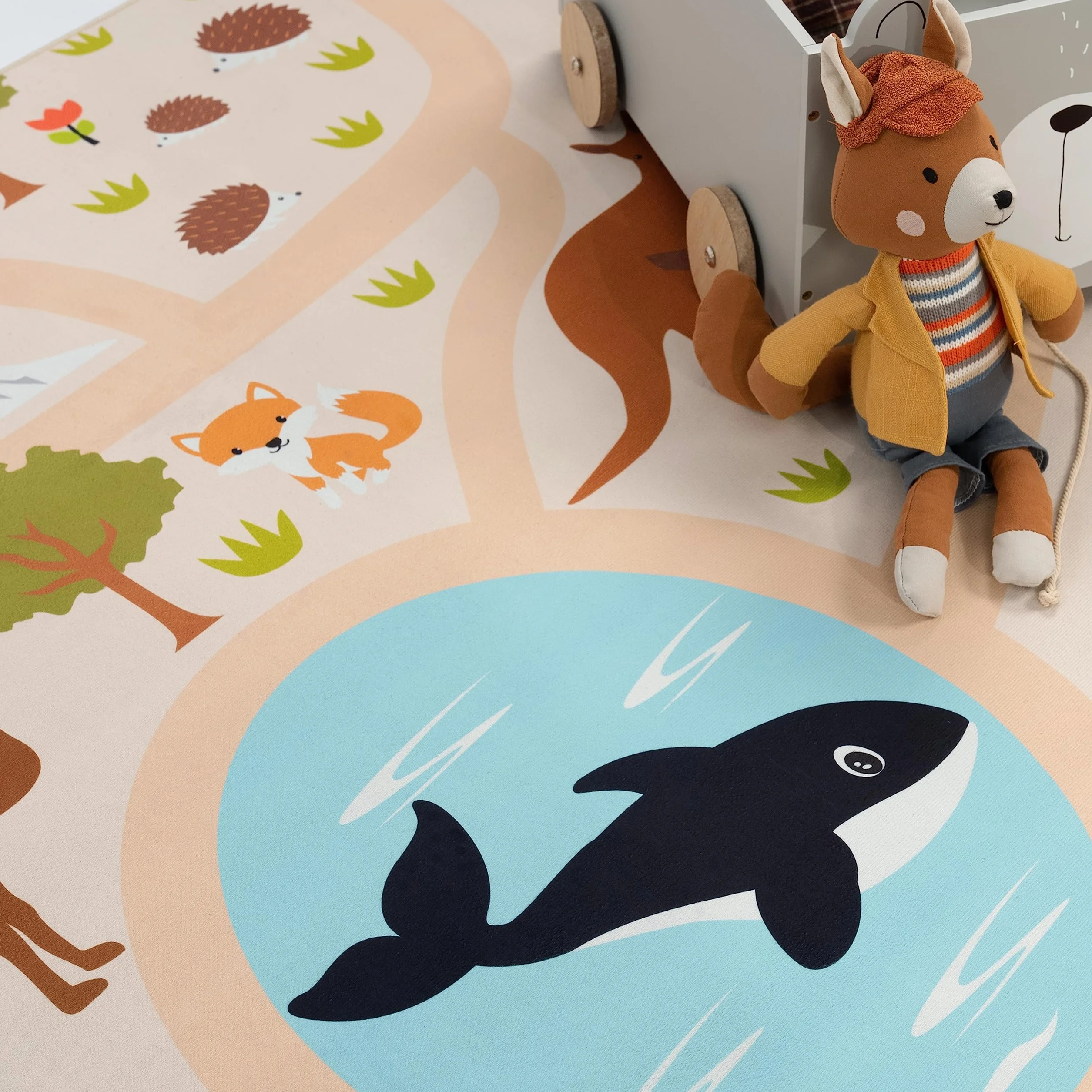 Paco Home Kinderteppich Teppich Kinderzimmer Spielteppich Junge Mädchen Modern rutschfest, Grösse:100x200 cm, Farbe:Bunt 2