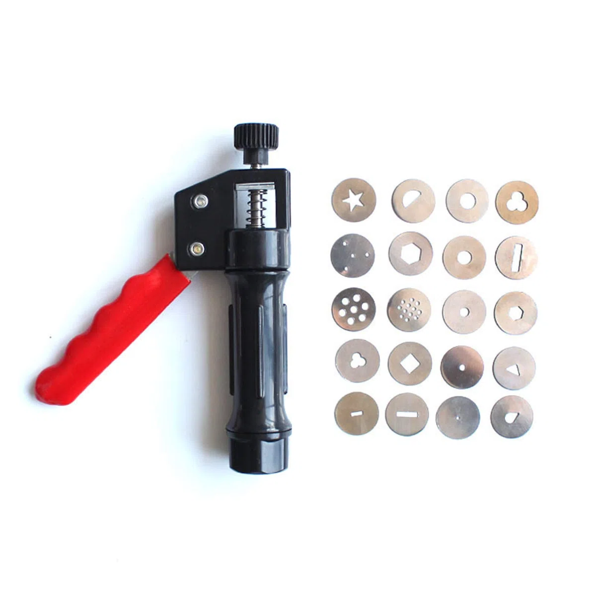 Ton Pistole Extruder und 20 STK Edelstahl überfüllt Schlamm Maschine Polymer Clay Extruder Handwerk Gun Kuchen Fondant Skulptur Dekorieren Werkzeug Set