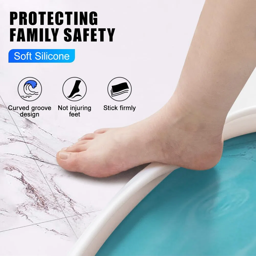 2M Schwallschutzleiste Dusche Selbstklebend, 4CM Höhe Wasserstopper Dusche, 360° Biegbar Schwallschutz dusche, Silikon Duschschwelle Wassersperre für Duschabtrennung Küche (2M 3CM*4CM)