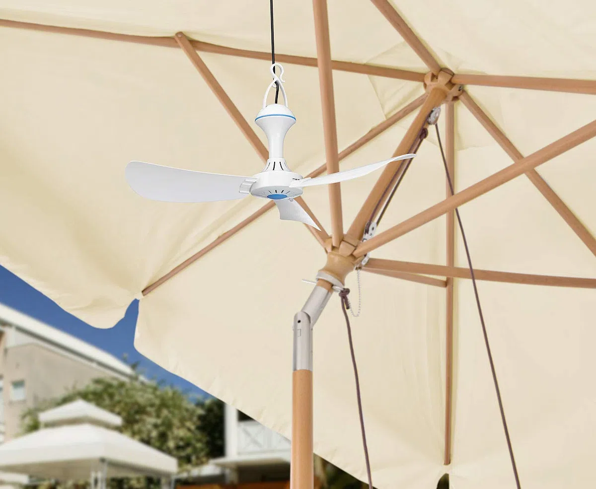 PEARL 12V Deckenventilator: Mobiler 12-V-Deckenventilator mit Aufhänger, Ø 46 cm, 6 W, 330 U/Min. (12V Wohnmobil, 12 Volt, Mini)