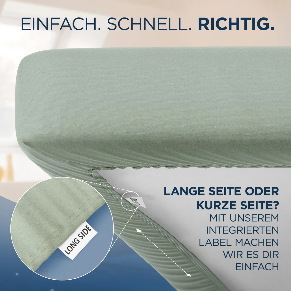 Samthus Spannbettlaken 90x200cm - Oeko-Tex Made In Green - Jersey Bettlaken Spannbetttuch aus 100% gekämmter Baumwolle - auf Hautverträglichkeit getestet - Bezug für Matratzen 15-25cm - Pastell Grün