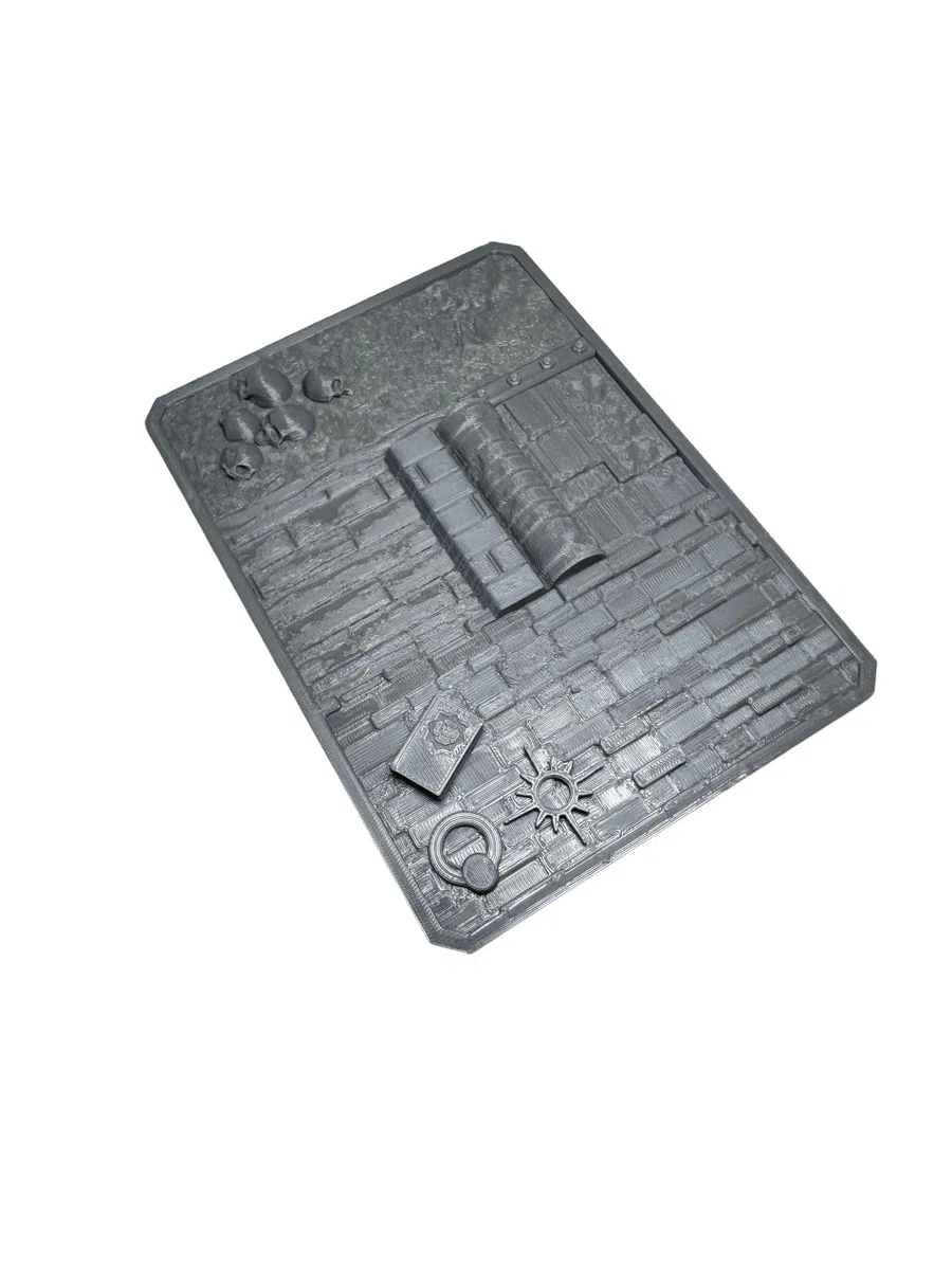 Dry Brush Texture Palette für trockenes Bürsten, Fantasy-Thema, Tischplatte, Miniatur-Gaming – 3D-Druck