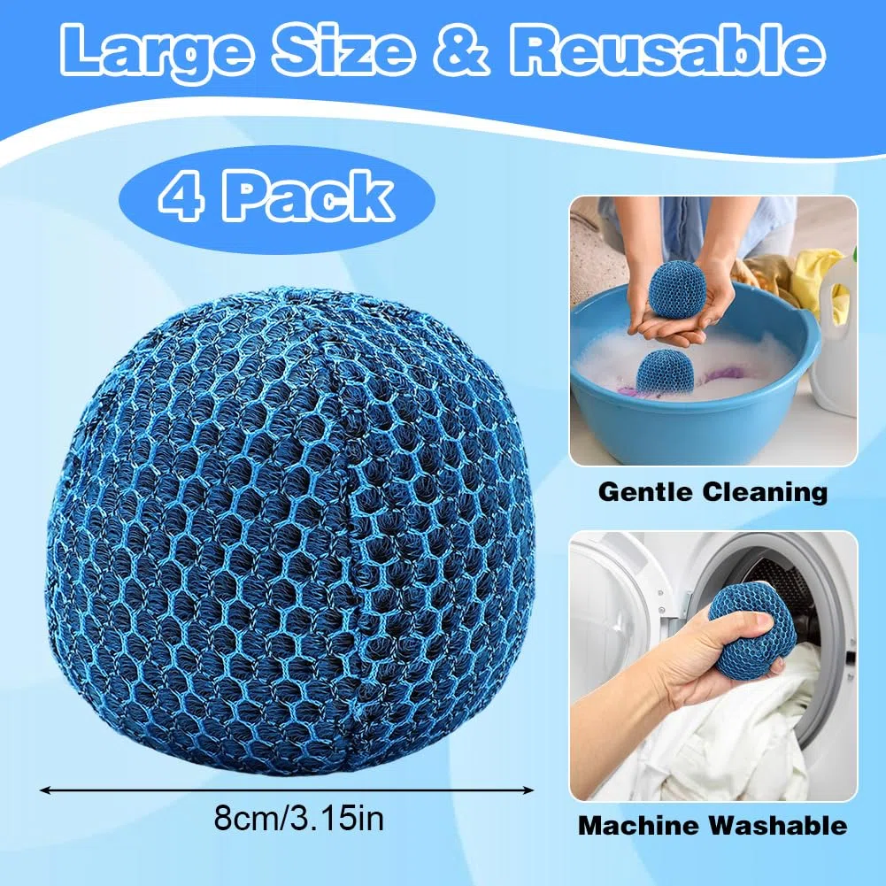 4 Stück Hot Tub Pool Scum Absorber 6 cm, Wiederverwendbarer Ölabsorbierender Schwamm für Whirlpool-Zubehör, Spa und Schwimmbad, Whirlpool-Schwamm, Whirlpool Scum Absorber für Abschaum