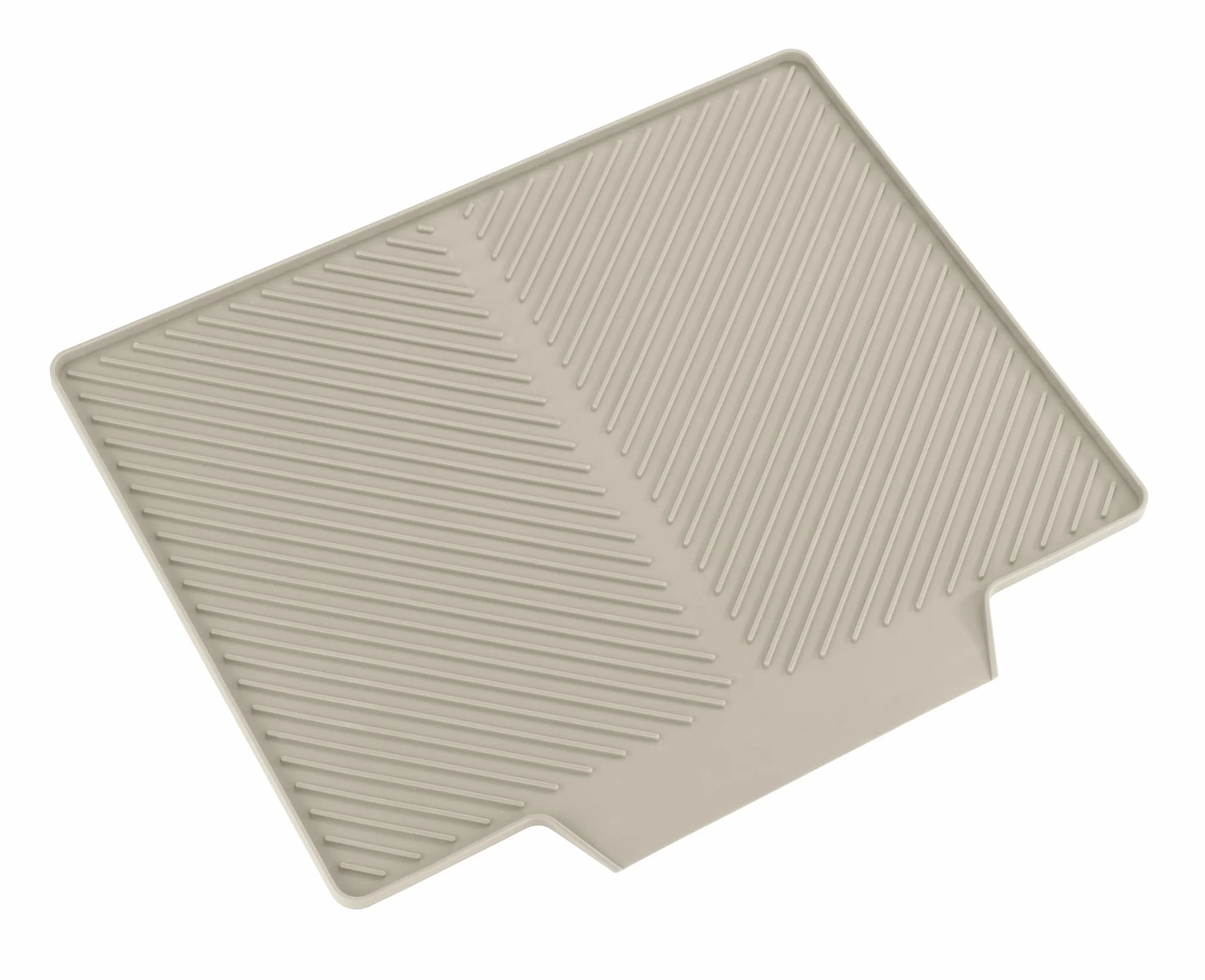 WENKO Spülen Mod. Nelia Abtropfmatte spülmaschinengeeignete Küchenhelfer Geschirrabtropfmatte mit Rillenstruktur aus Kunststoff 34 x 3 x 40 cm beige