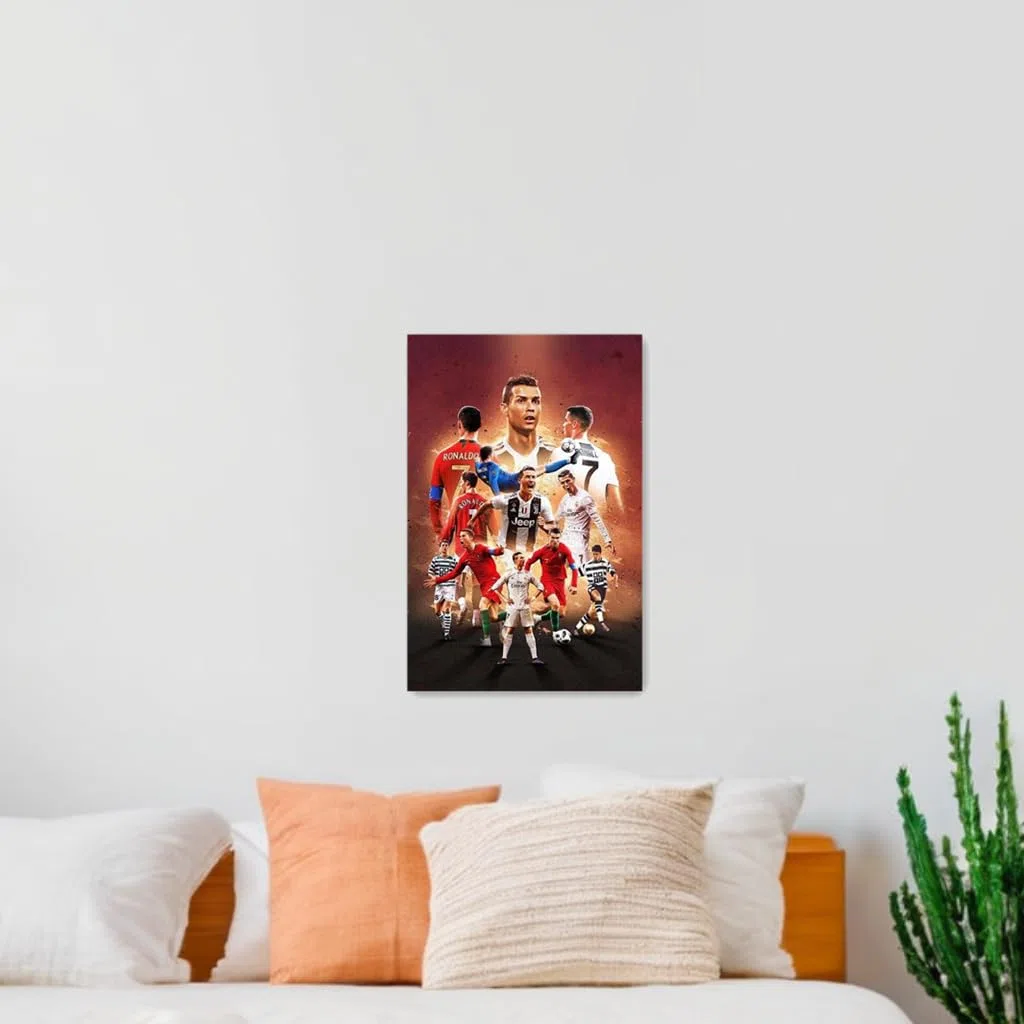 Generisch Fußballstar-Poster,Fußballstars Kunstdruck – Künstlerische Leinwand-Wanddekoration 40x60 cm(ohne Rahmen) (E)
