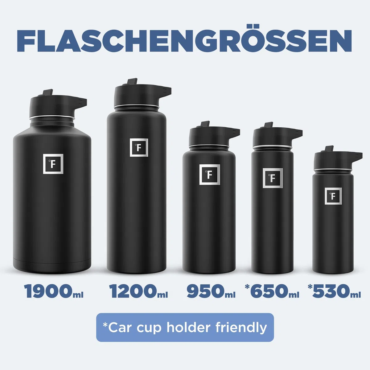 Edelstahl Trinkflasche mit Strohhalm - 650/950/1200/1800 ml - Kohlensäure Geeignet Auslaufsicher Doppelwandig Isoliert Thermosflasche BPA-Freie - Wasserflasche Sport Gym Fitness Reisen Kinder