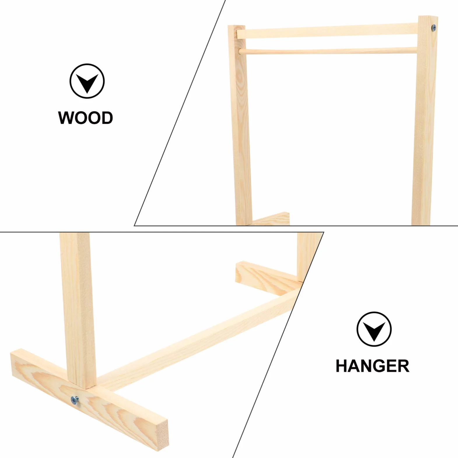 EXCEART Holzpuppen Kleiderständer Holz Kleiderbügel Puppen Zubehör Kleiderbügel Puppenzubehör