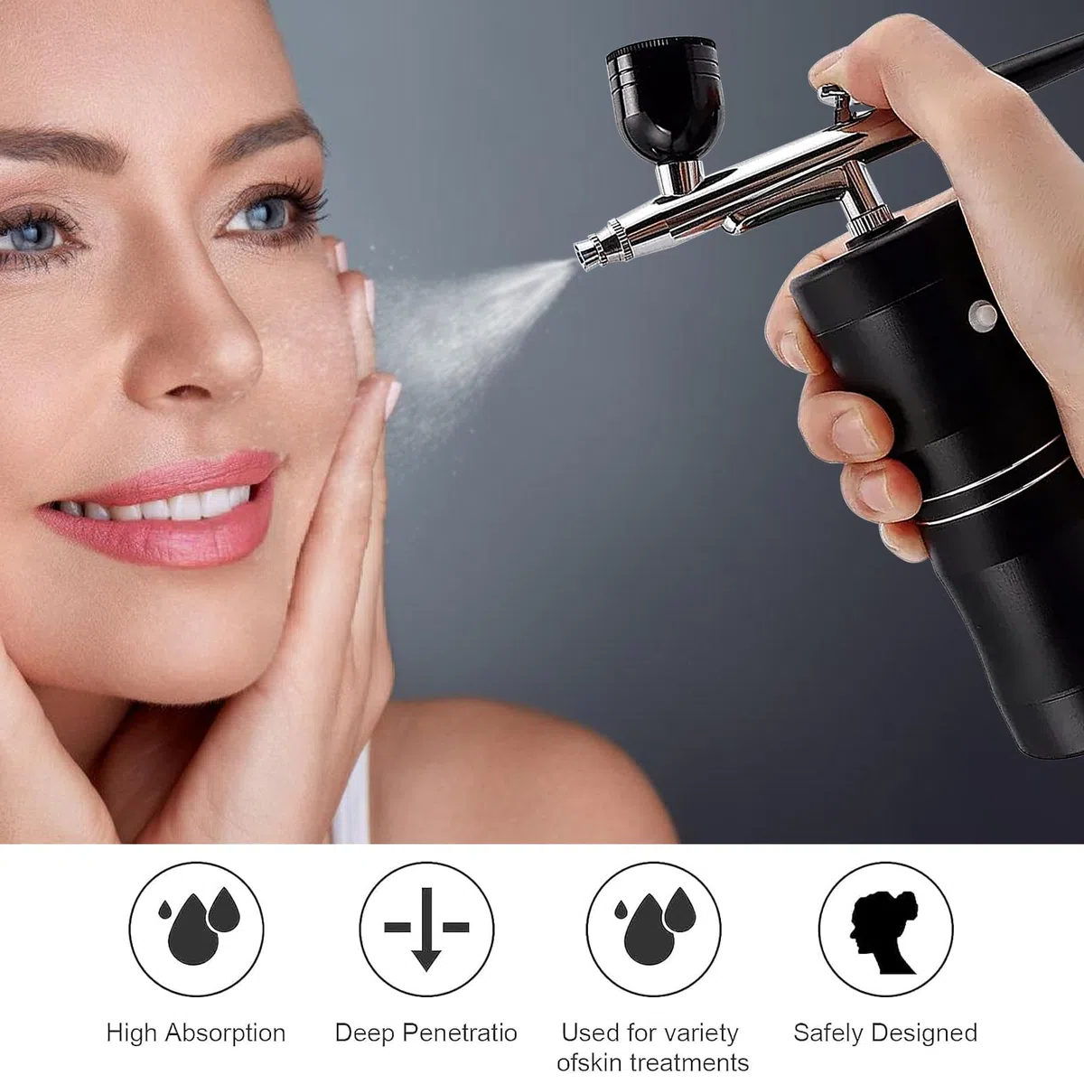 Airbrush Set Mit Kompressor,Wiederaufladbare Airbrush,Wireless Airbrush Set,Tragbare Air Brush Kompressor-Set For Makeup,Tattoo-Modellierung,Kuchendekoration,Nail Art,Wiederaufladbar