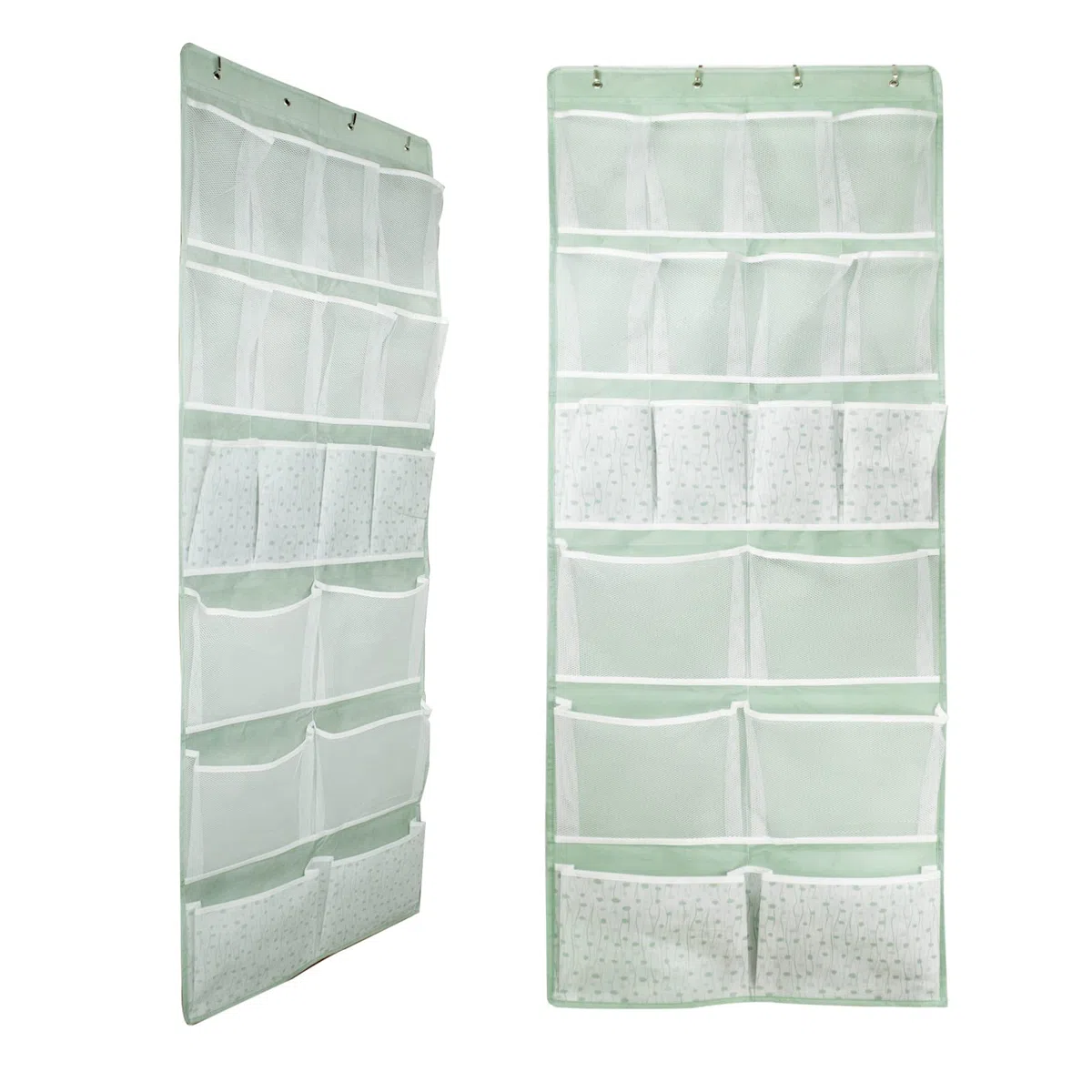 2 Stück-über der Tür Organizer mit 2 Größen von Aufbewahrungstaschen,Platzersparnis Hinter Tür Hängeorganizer für Schuhe,Socken,Unterwäsche,Hüt,Handtasche,Türregal hängt im Bad,Schlafzimmer,Schlafsaal