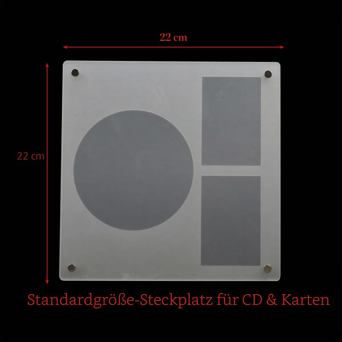 22 cm großer transparenter Acryl-Kpop-CD-Fotokarten-Display-Rahmen, Musik-Disc-Ständer, Fotoalbum, Präsentationsständer (1 CD + 2 Karten)