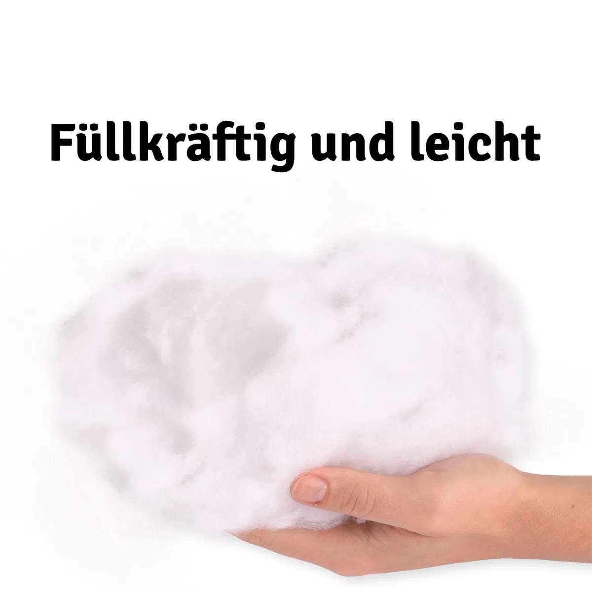 Vaessen Creative Füllwatte Waschbar, 1kg, Polyester Füllmaterial, weiß, Kissenfüllung, Bastelwatte, Stopfwatte, 1000gr