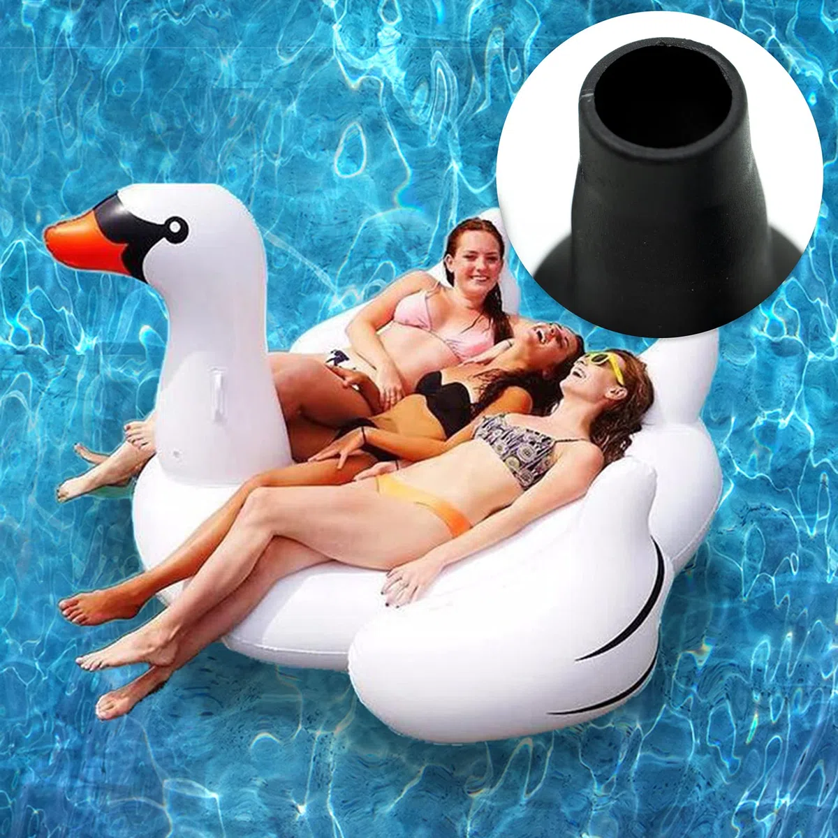 SZXMDKH 1 Packung Ersatzdüsen Luftpumpendüsen Adapter Kunststoffdüse für aufblasbares Pool Sofa Luftbett Luftmatratze (3 Größen)
