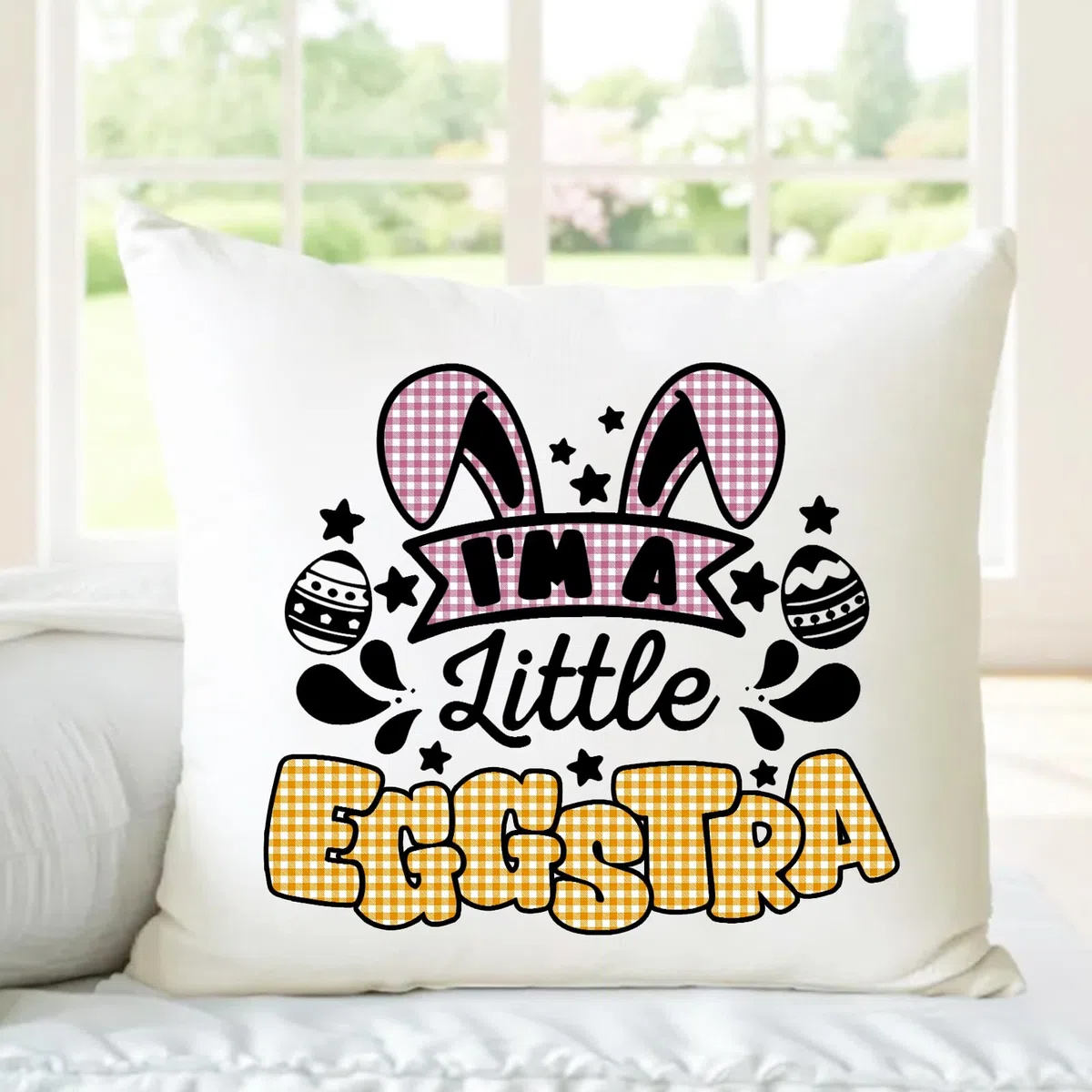 Tintnut Easter Lichtfarbige Plotterfolie Textil Ostern Kariert Iron on Folie Heat Transfer Vinyl 12 Stück 12"x10" Flexfolie Plotter Textil für Kleidung Taschen,Kompatibel mit Allen Schneide Maschinen