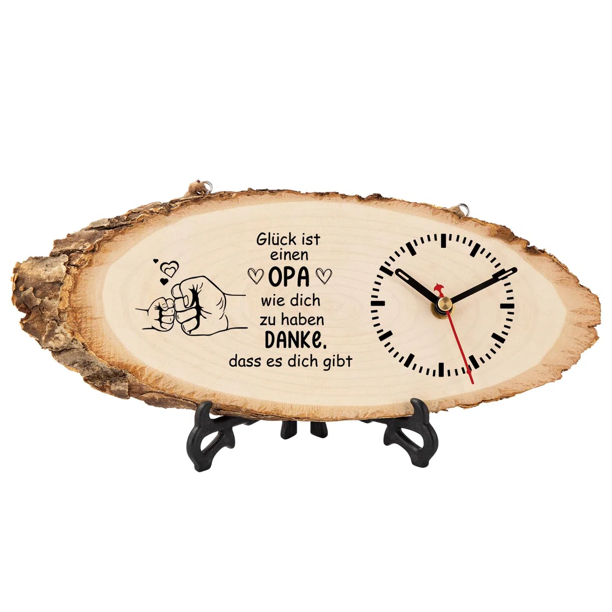 KAAYEE Opa Geschenk,Holzuhr Geschenke für Opa zum Vatertag Geburtstag Valentinstag, Geburtstagsgeschenk Ostergeschenk Vatertagsgeschenk