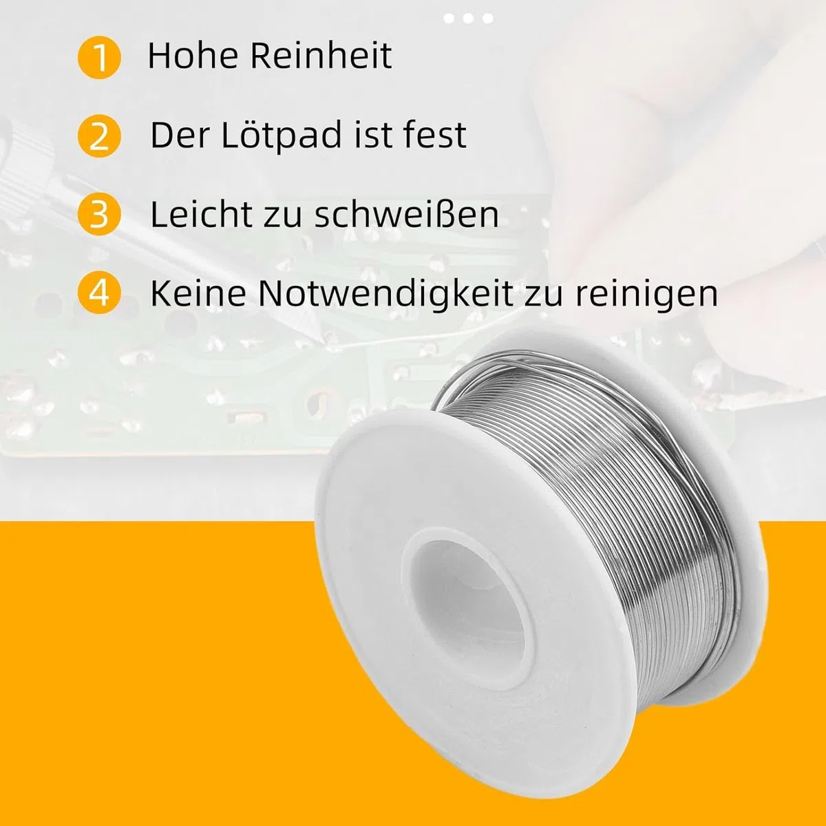 Niedrigschmelzendes Zinn-Blei-Lötmittel und Lötdraht, 0,8 mm/100 g Kolophoniumkern-Lötmittel für elektronische Komponenten, elektrisches Lötmittel und Niedrigtemperatur-Lötmittel für Bleilötmittel für