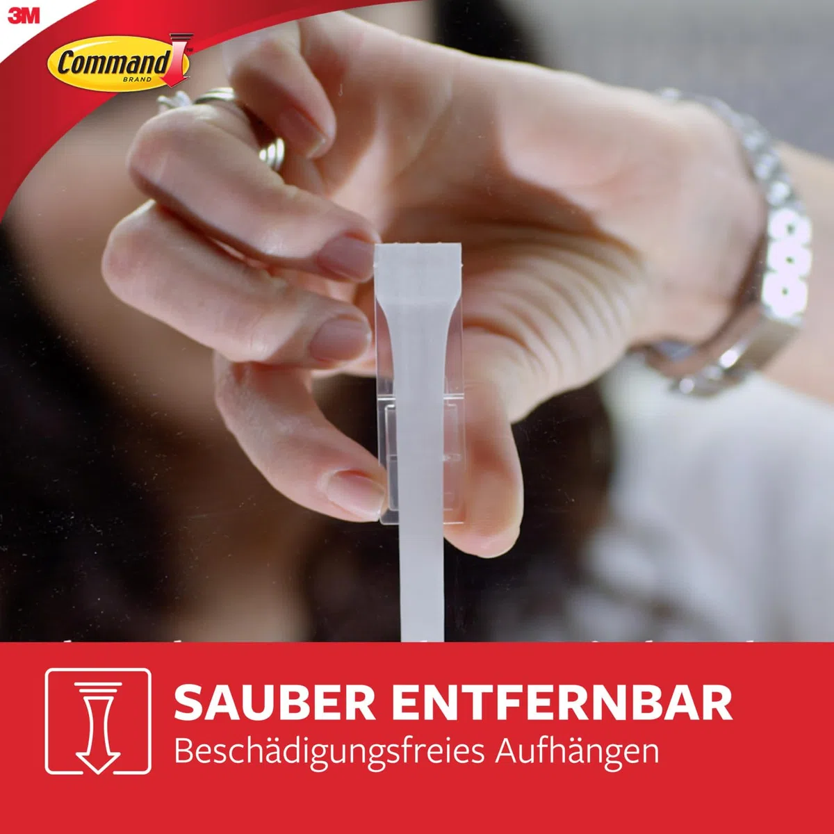 Command Mehrzweckhaken, Vorteilspack, Größe L, Weiß - 7 Haken Selbstklebend und 12 Klebestreifen - Haken für Wand, Türhaken, Organisieren ohne Bohren - Hält 2,2kg