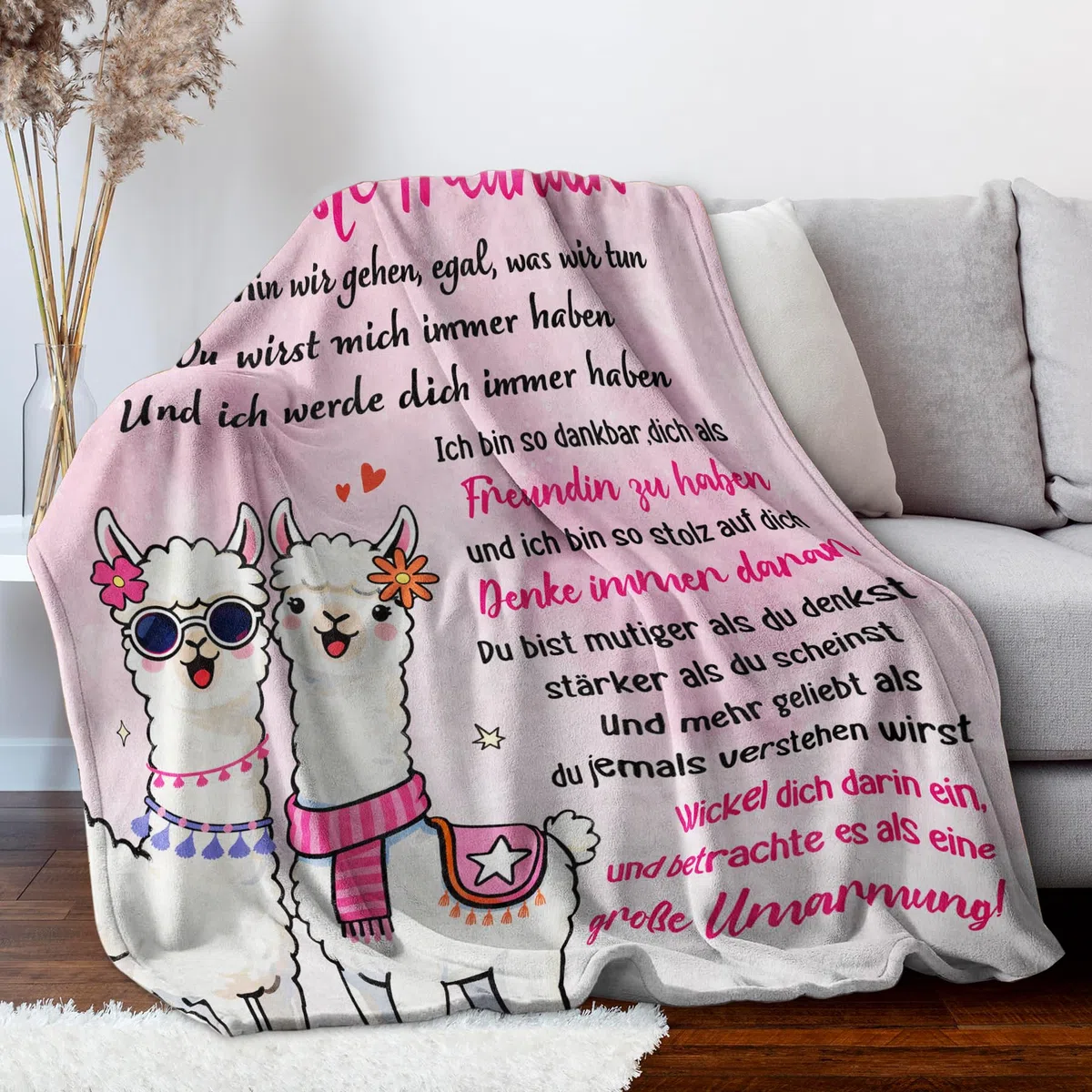 SteadStyle Beste Freundin Geschenke, Freundin Kuscheldecke, Geburtstagsgeschenk für Freundin, Valentinstag Muttertagsgeschenke für Frauen Schwestern Freundin 150x130 cm