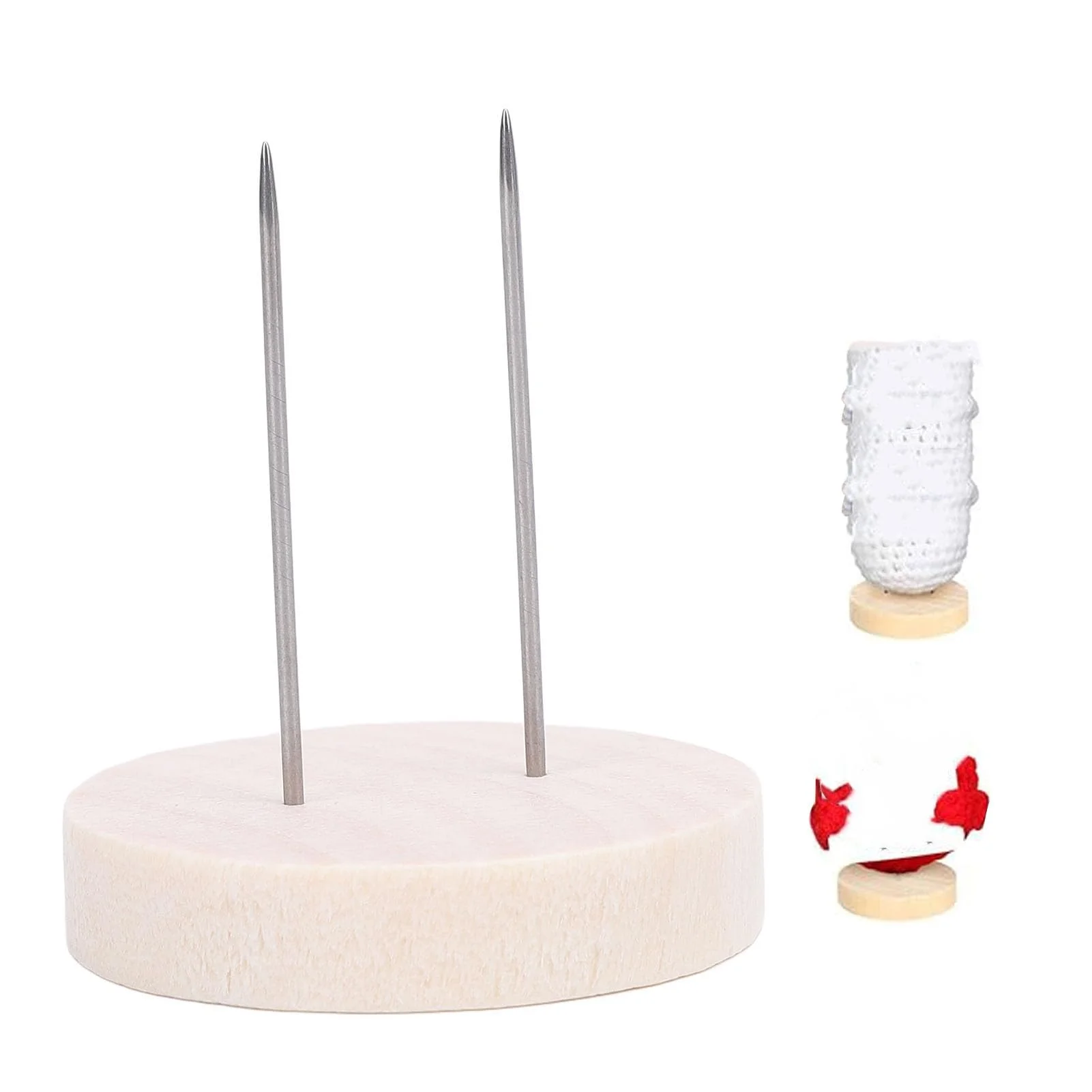 24 Stück Häkelpuppenständer Verstellbar, 12 Einzelnadeln 12 Doppelnadeln aus Holz Gestrickte Puppenständer, Häkelpuppenständer, Häkelpuppenständer aus Holz