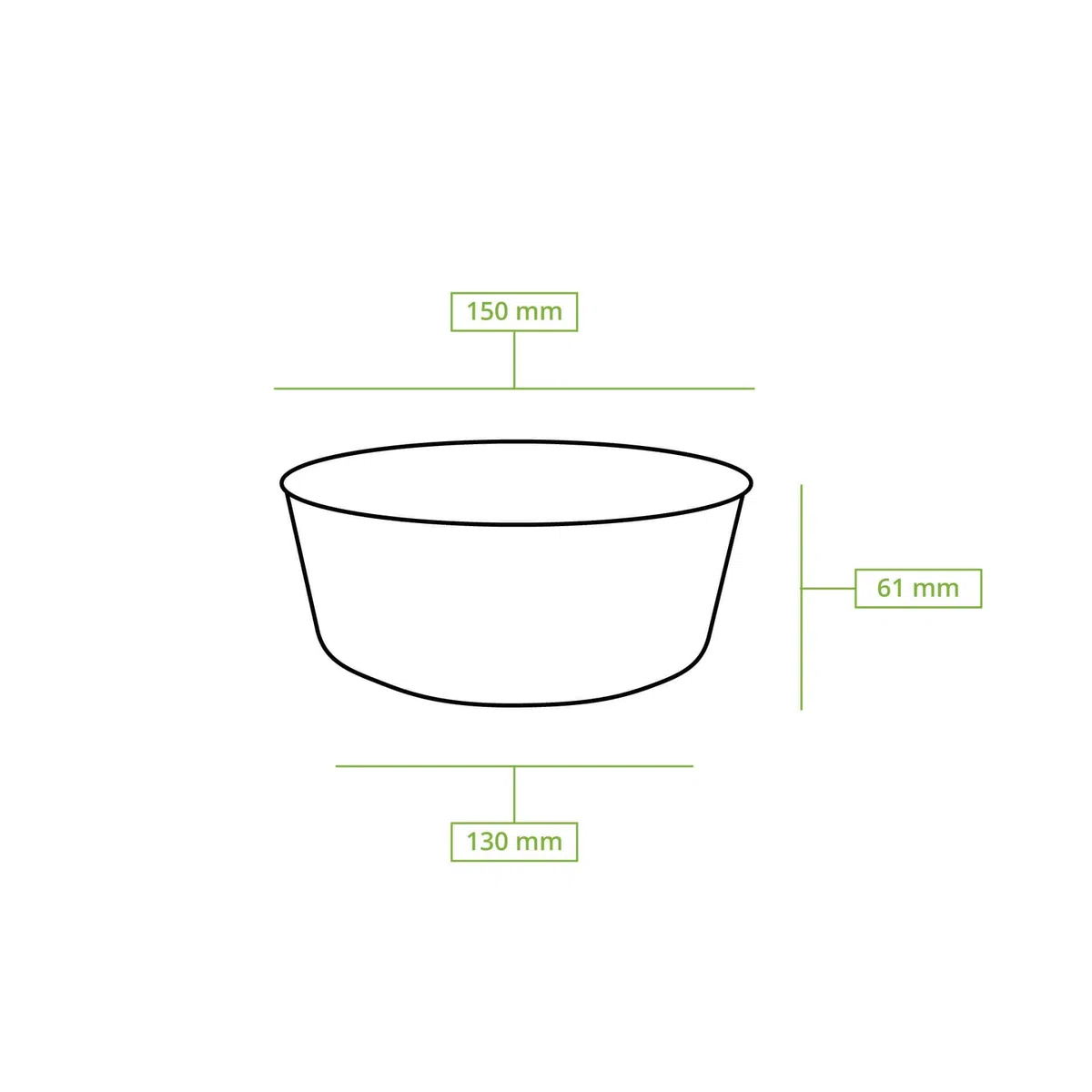 BIOZOYG Salatschale 50 Stück 650 ml weiß - Bowl Schüssel Suppenschalen Einwegschalen to go - Einweggeschirr Deli Container Bowl to go - Kartonschale Einweg Mealprep Suppenbehälter