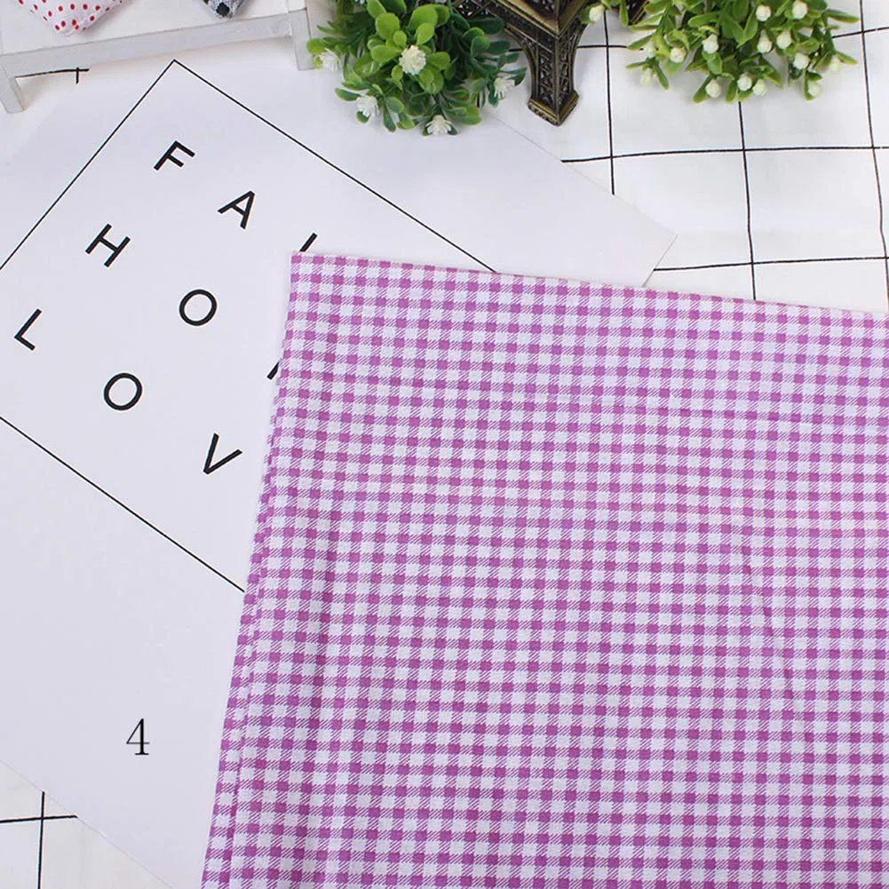 7 Stück 50 X 50 Cm Baumwollstoff Zum Selbermachen, Verschiedene Quadrate, Vorgeschnittenes Bettwäsche-Set, Viertelbündel (PURPLE)