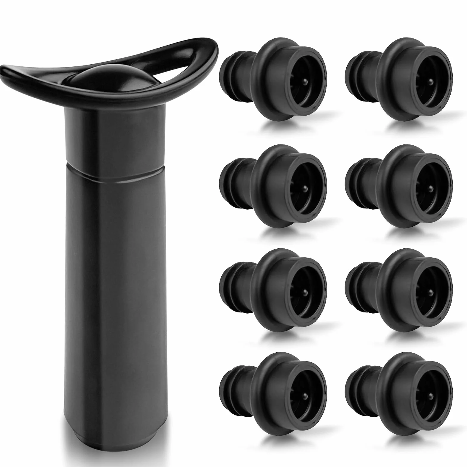 Vakuumpumpe Mit 8 Weinflaschenverschluss, Weinbelüfter, Weinpumpe Vakuum, Weinverschlüsse & -Ausgießer, Wein Entlüfter, Wine Vacuum Pump, für Weinflaschenverschluss, Rotweinverschluss