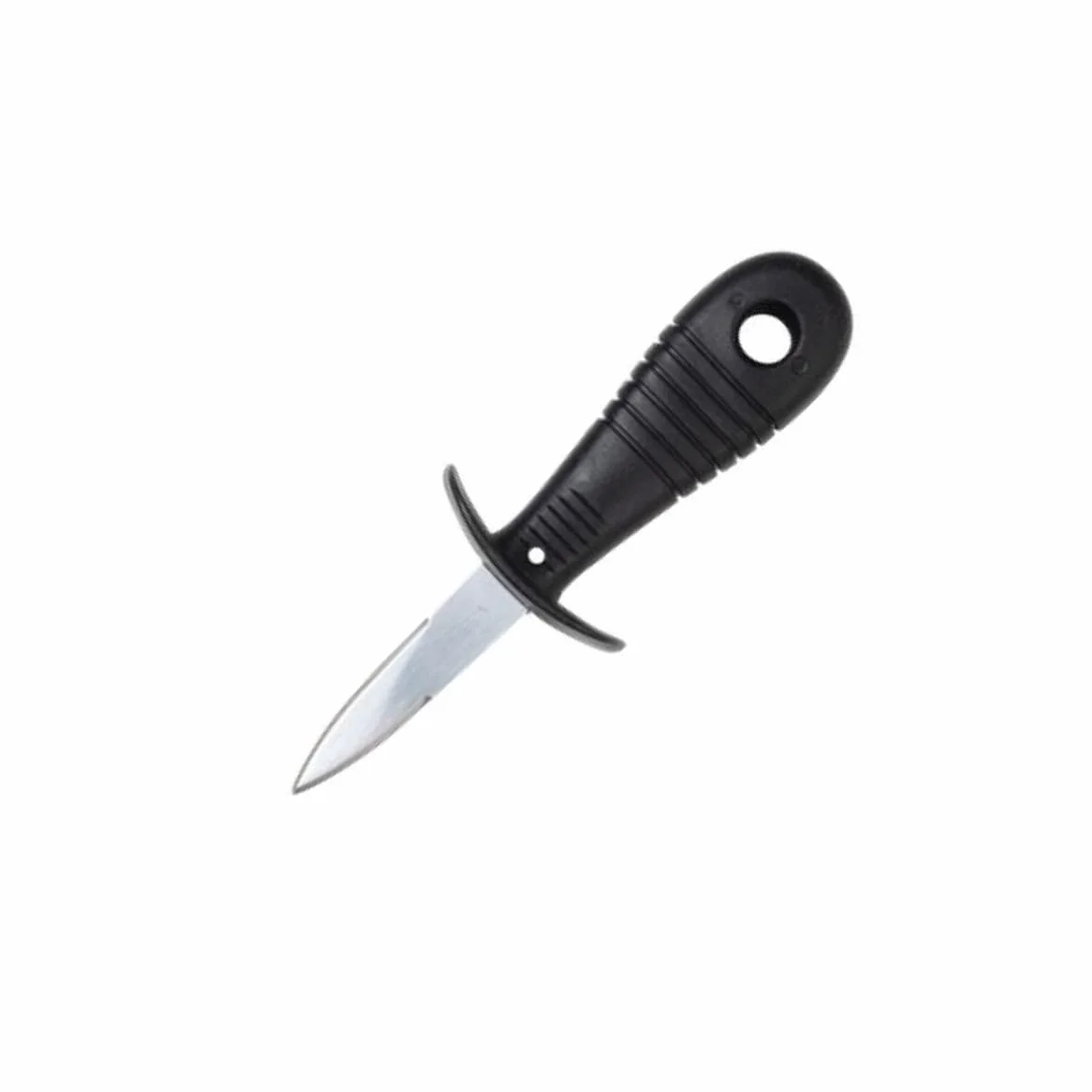 Fackelmann 06452 Austernmesser, Messer zum Öffnen von Austern, Austernmesser, Kunststoff, Edelstahl, Schwarz, 14,6 x 4,8 x 3,7 cm