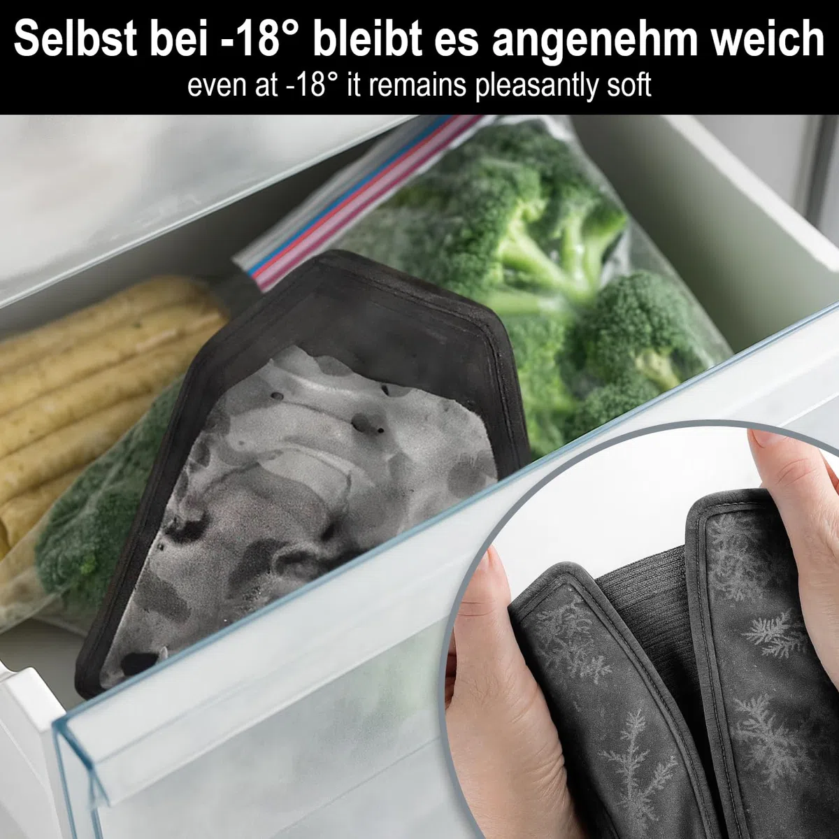 2x Flaschenkühler für unterwegs - Sektkühler Manschette mit Gummiband - Kühlmanschette für Sekt, Wein, Bier und Softdrinks (Schwarz - 2 Stück)
