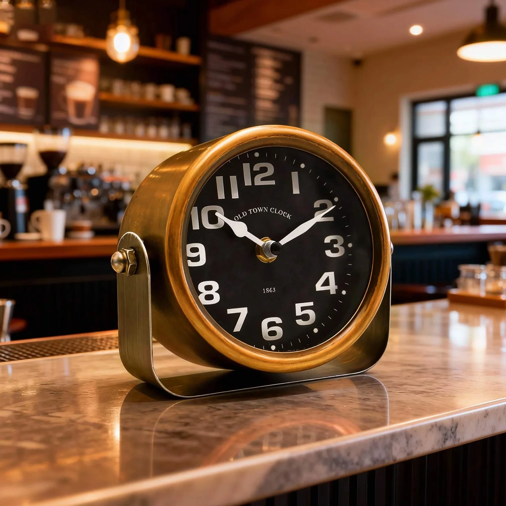 YOUKI Vintage Standuhr klein Tischuhren kaminuhr,Standuhren Analog Kaminuhren,Tischuhr Retro, Batteriebetrieben Leiser Betrieb Ohne TickenSchlafzimmer und Wohnzimmer