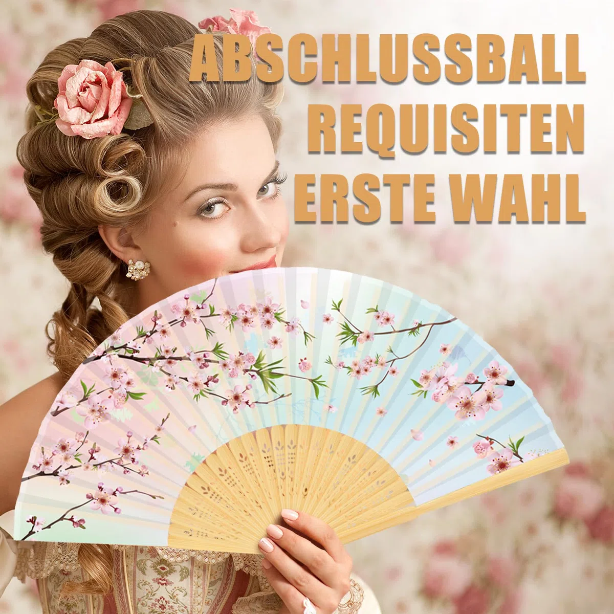 WEARXI Fächer Hochzeit – 4pack Handfächer, Fecher Sommer Hochzeit, Hand Fan Asiatische Deko für Geburttag, Party, Wedding, Fotografie, Wand Dekoration