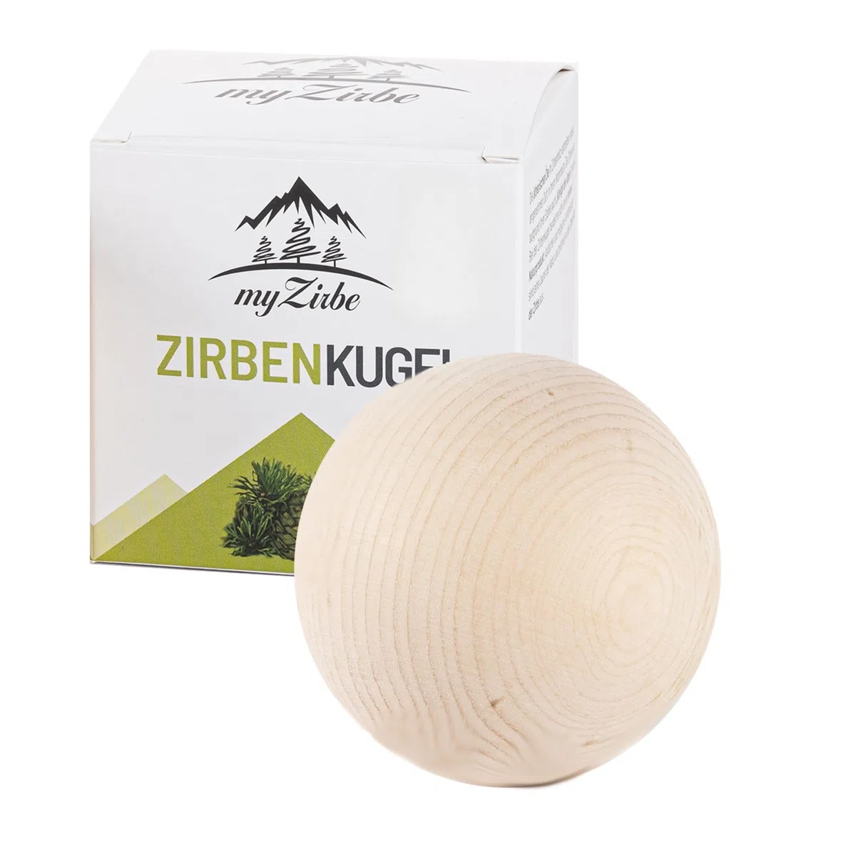 myZirbe Zirbenkugel 7cm aus Zirbenholz