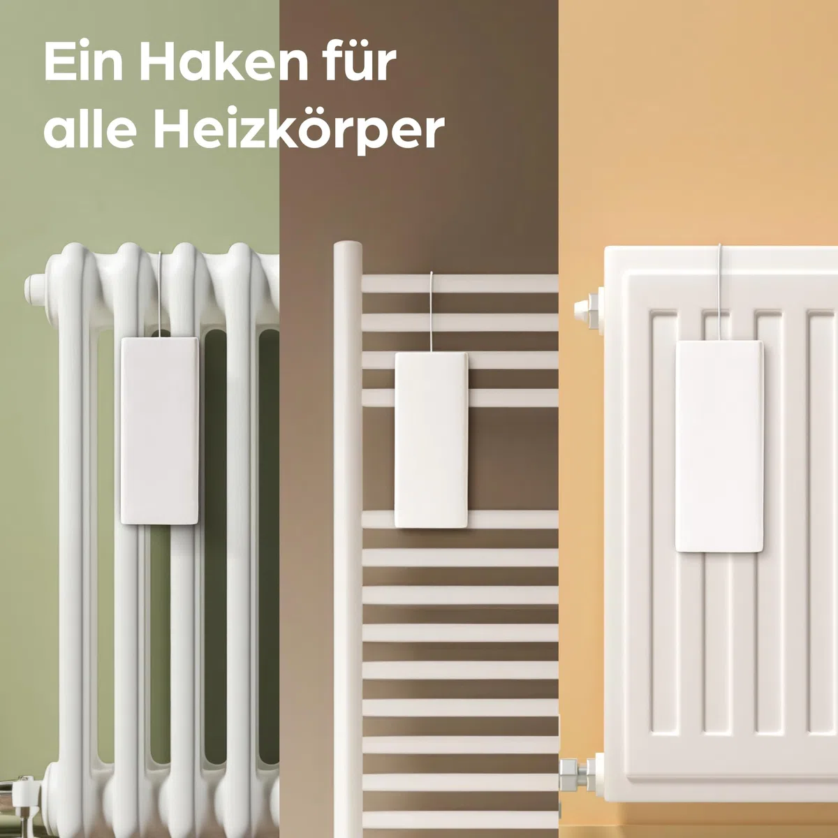Luftbefeuchter Heizkörper aus Keramik - 4er Set mit Flexiblem Aufhängehaken - Optimale Luftfeuchtigkeit - Energiesparend - Effektive Feuchtigkeitsverteilung
