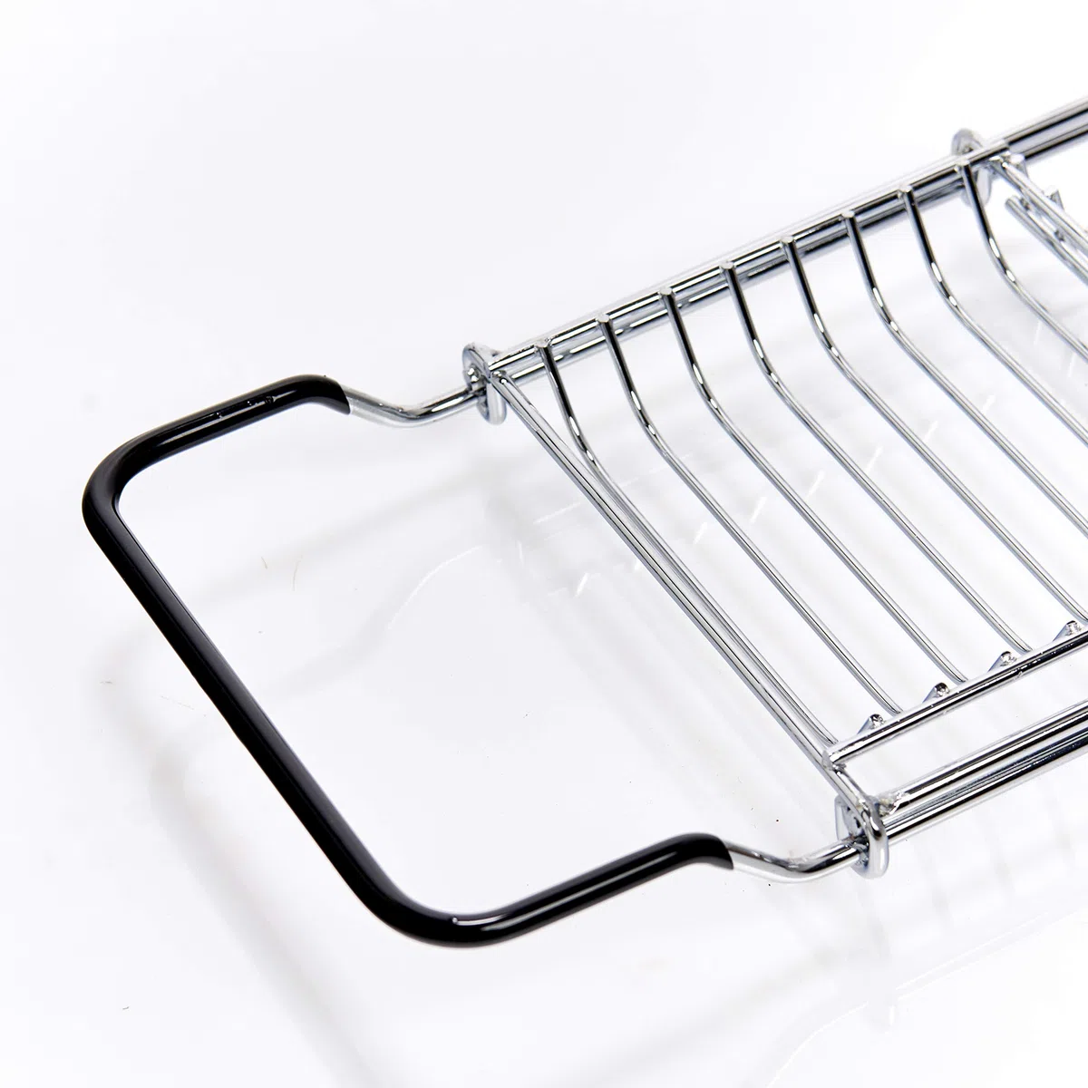 Zeller 18409 Badewannenablage, ausziehbar, ca. 65,5-76,5 x 15,5 x 4 cm, Silber, 1 - Pack