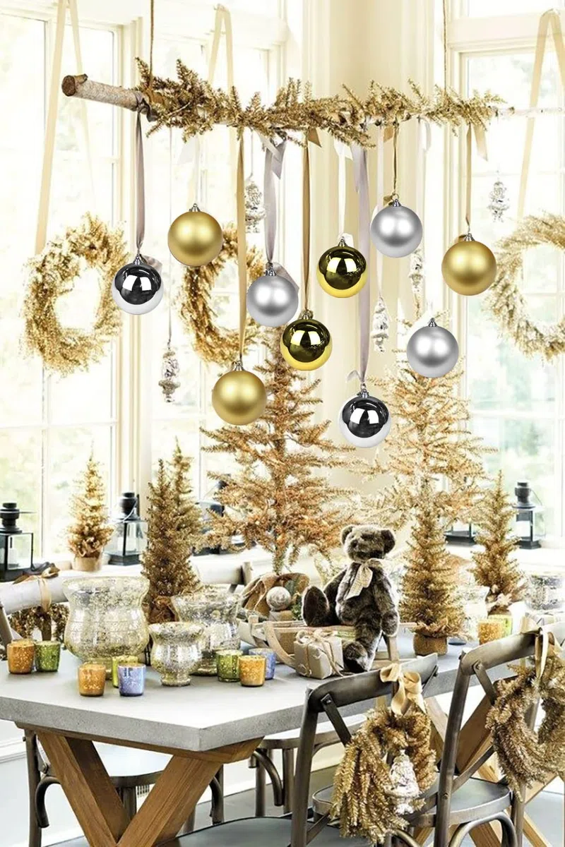 Ø 15CM Weihnachtskugeln Kunststoff 2 Stücke Große Christbaumkugeln Weihnachtsdeko Bruchfest Ornamente Weihnachtsbaumschmuck für Weihnachtsbaum Christbaumkugeln Weihnachtsdekoration Kugeln
