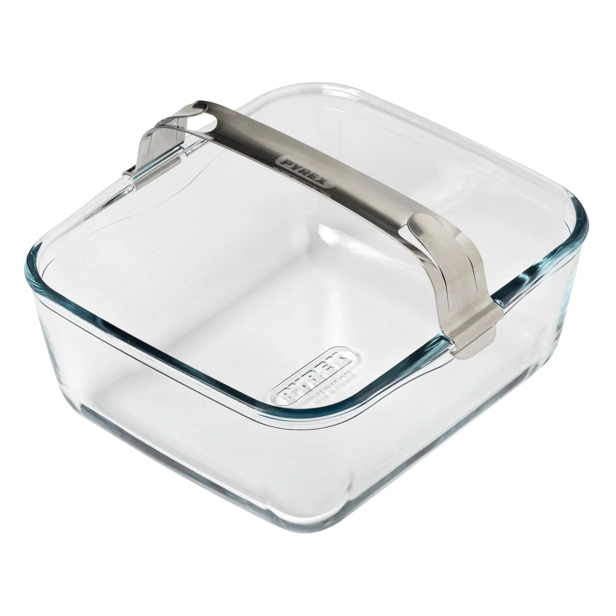 PYREX Auflaufform für Airfryer, Borosilikatglas, 2 L, mit Edelstahl-Griff