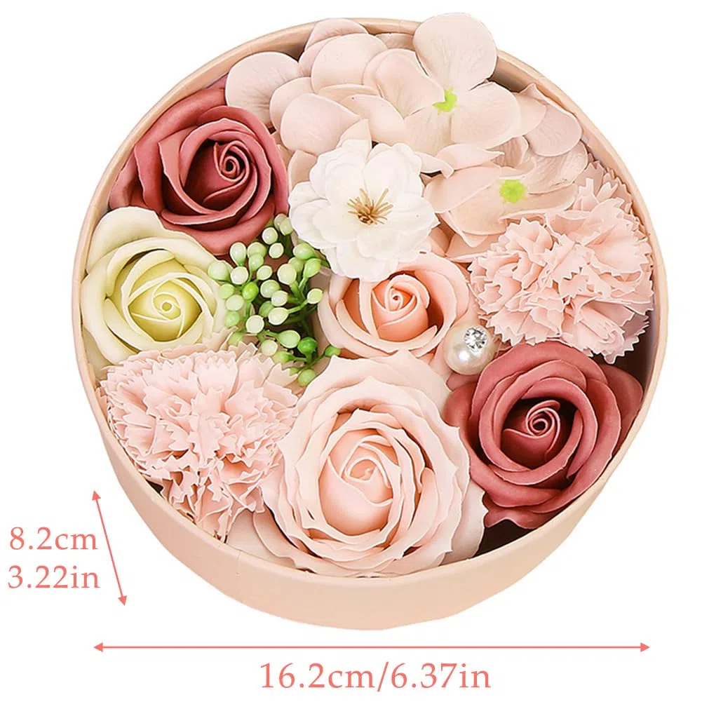JiNks Rosenbox Seifenblume Seife Rose Blume, Rosenseifenblume Geschenkbox,Gefälschte Blumen-Geschenkbox,Romantisches Geschenk für sie am Muttertag, Jahrestag, Geständnis, Valentinstag, Weihnachten
