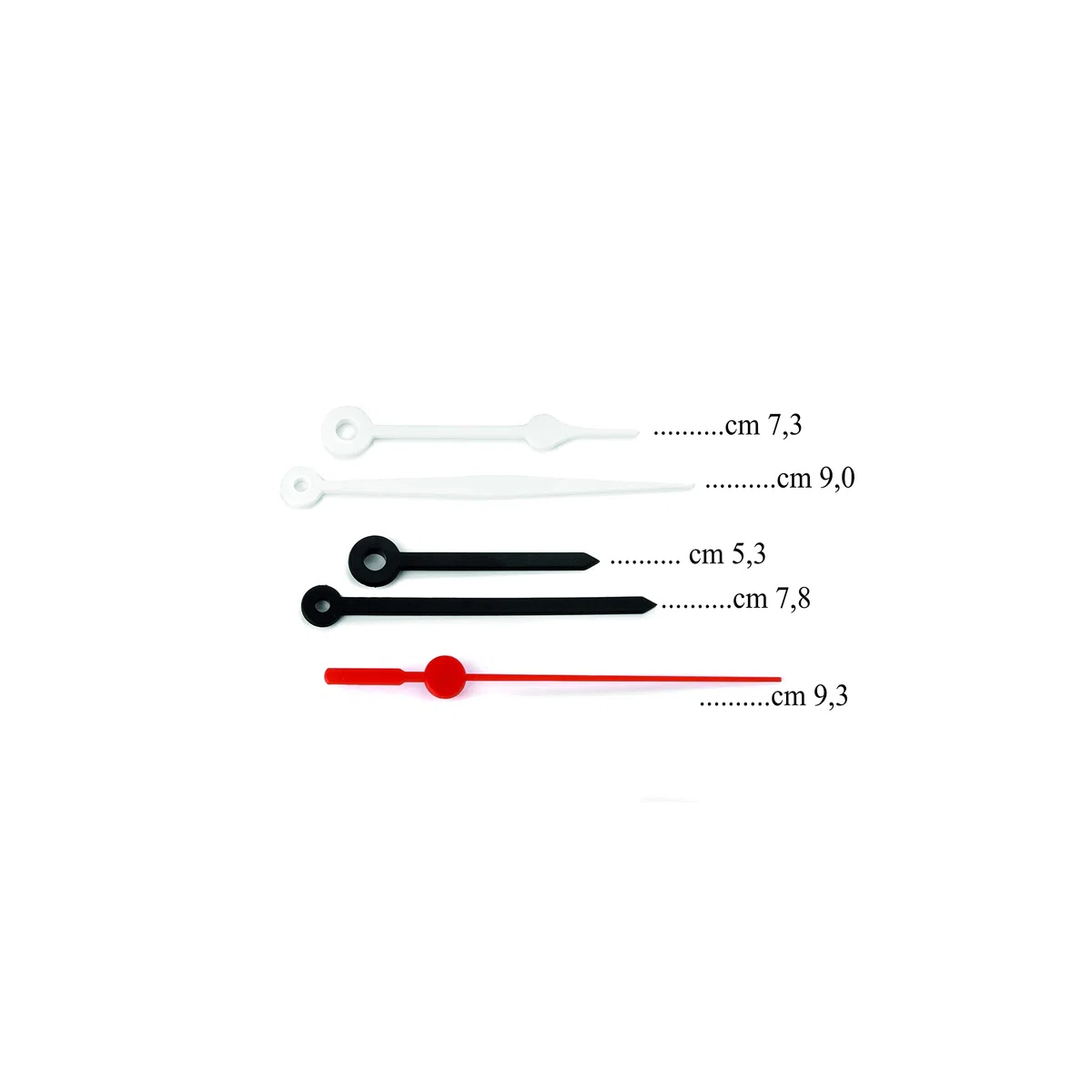 Clock-it preisgünstiges Uhrwerk mit Haken, geräuschlos, stufenlose Drehung, 2 Set Zeiger, Stütze H 22 mm / Gewinde 16 mm. Fachhändler