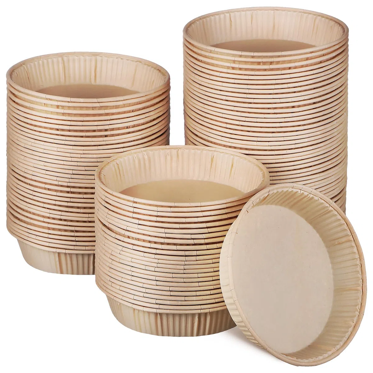 Cabilock 100 Stück Mini Tarteformen Aus Papier Runde Backformen Für Törtchen Quiche Mousse Kuchen Ofen Und Mikrowellengeeignet Für Desserts Und Kleine Portionen
