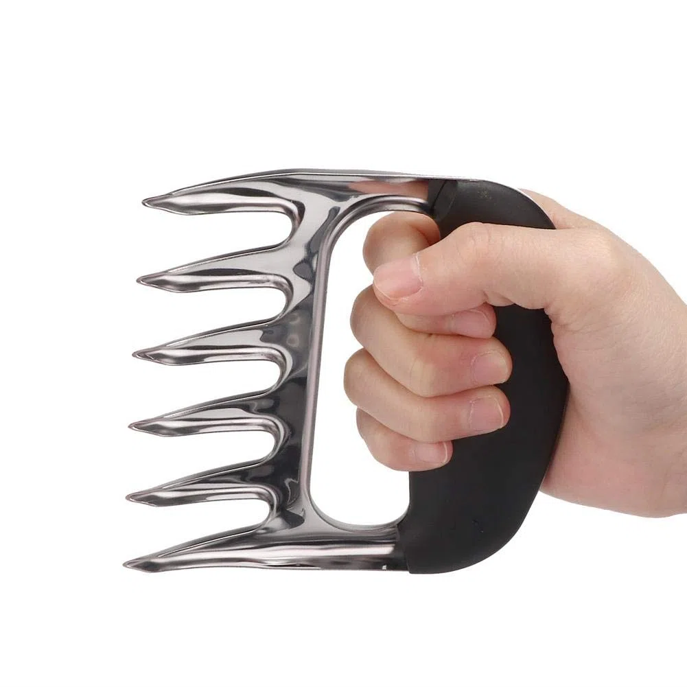 Metallfleischkrallen | Edelstahl Bärenklaue Fleischteiler, Unterstützung beim Heben und Übertragen, Zerkleinern und Schneiden von Fleisch, Truthahn, Hühnchen, Guter Helfer zum Kochen, Rostschutz.