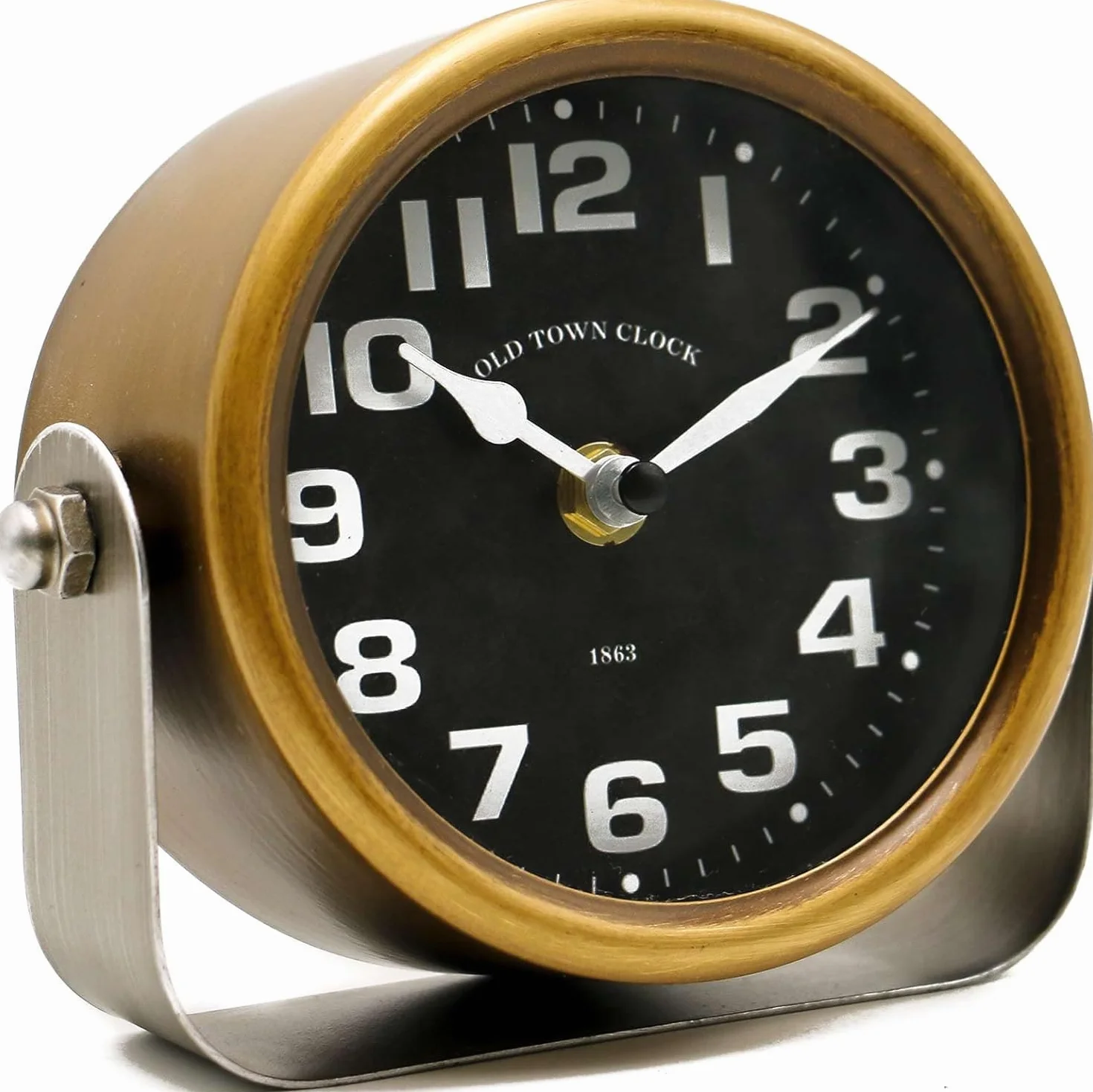 YOUKI Vintage Standuhr klein Tischuhren kaminuhr,Standuhren Analog Kaminuhren,Tischuhr Retro, Batteriebetrieben Leiser Betrieb Ohne TickenSchlafzimmer und Wohnzimmer
