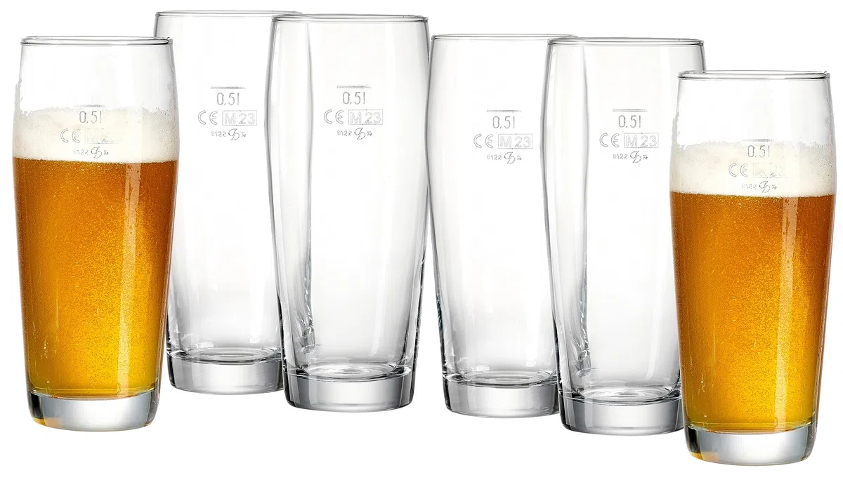 Ritzenhoff & Breker Biergläser-Set Willibecher | 6-teilig | 500 ml | geeicht