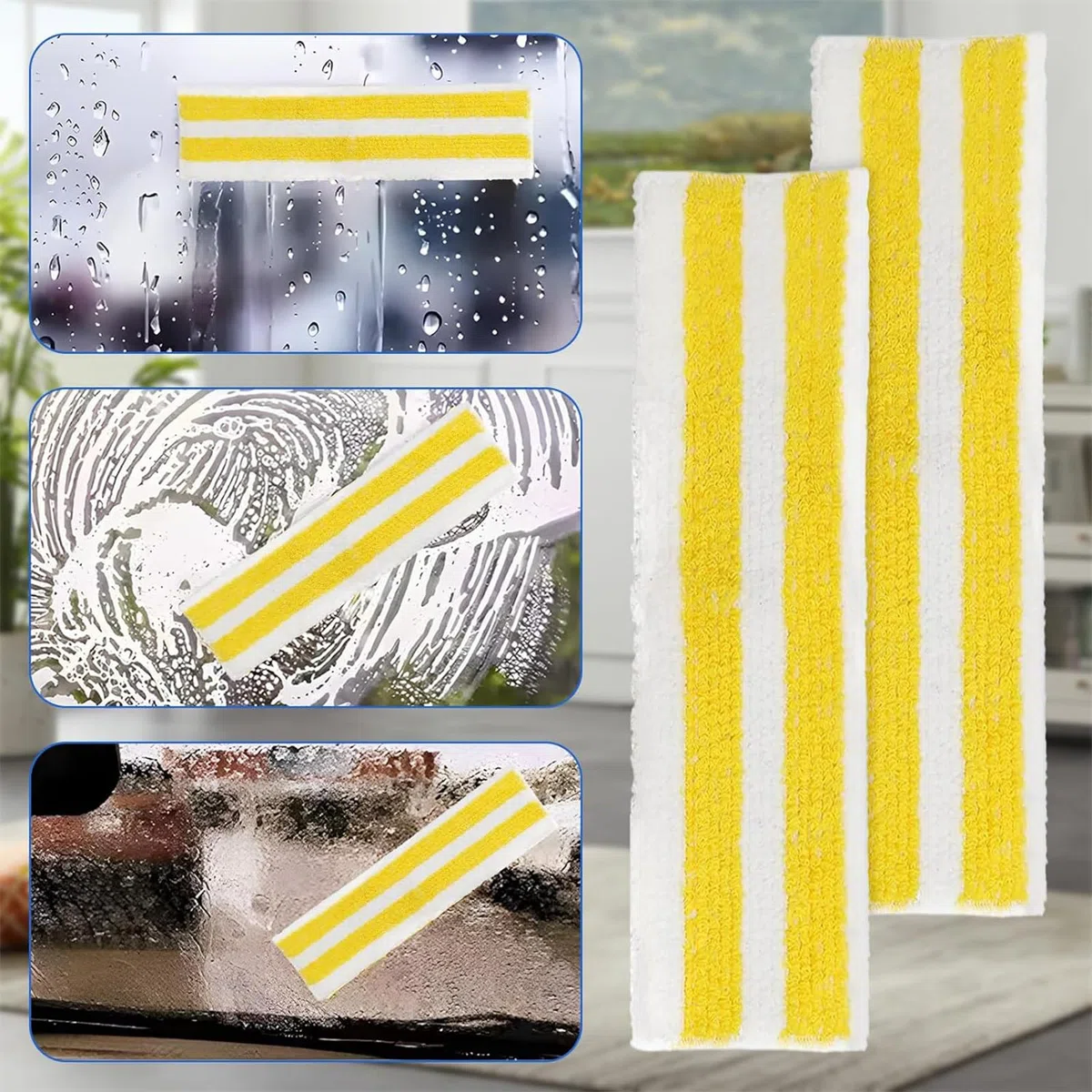 10 Stück Ersatz Mikrofaser Tuchset – Kompatibel für Kärcher Dampfreiniger EasyFix Wischmopp Ersatzbezug Set SC 2, SC 3, SC 4, SC 5 Dampfreiniger Bodendüse Mikrofaser Mop Zubehör für Alle Bodenarten