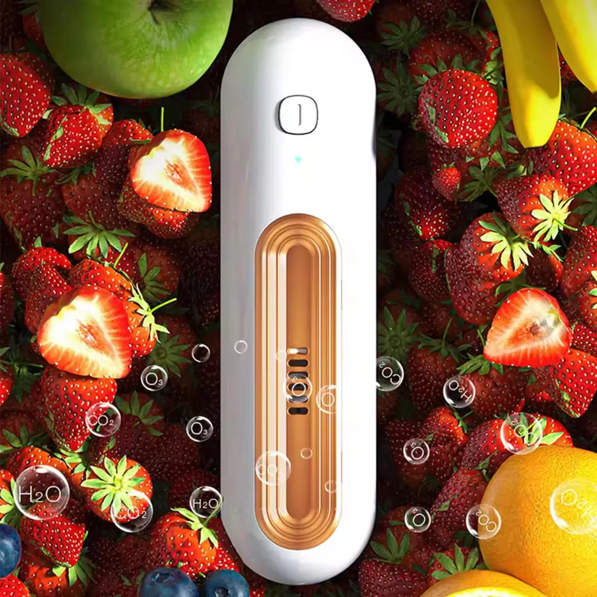 Ozoori Fridge Deodorizer Odor Eliminator, Kühlschrank-Deodorizer, 2 Modi wiederaufladbarer Geruchsneutralisierer Ozongenerator, Kühlschrank-Deodorierer, Geruchsentferner für Gefrierschrank (Silber)
