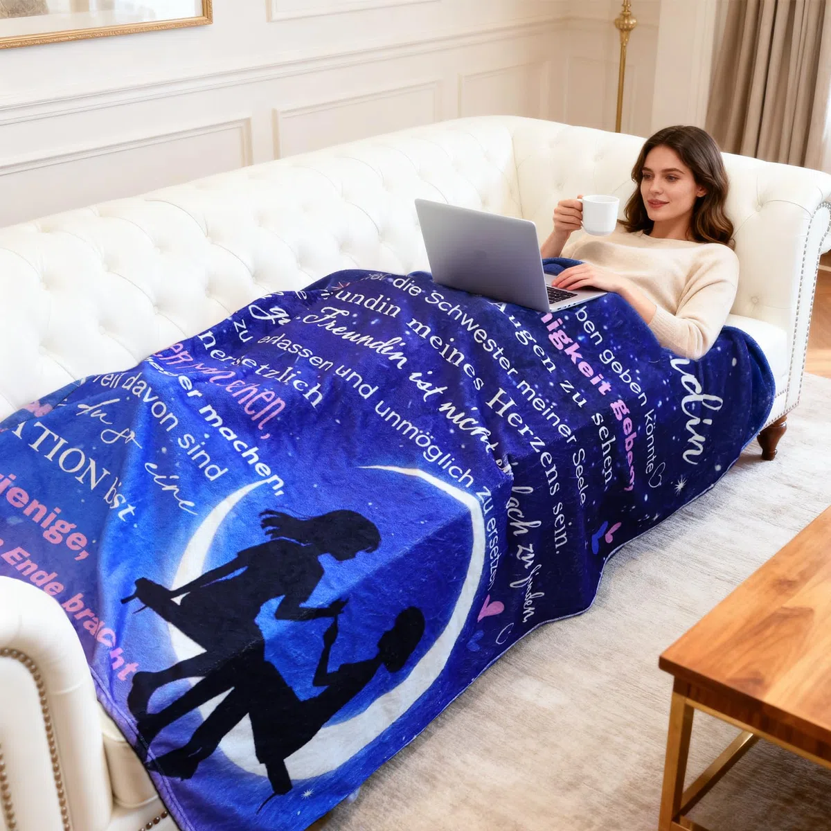 PRSTENLY Beste Freundin Geschenke, Geburtstagsgeschenke für Freundin, Flanell Decke Geschenke für Freundin Freundschaft, Weihnachten, Hochzeit Geburtstagsgeschenke für Frauen