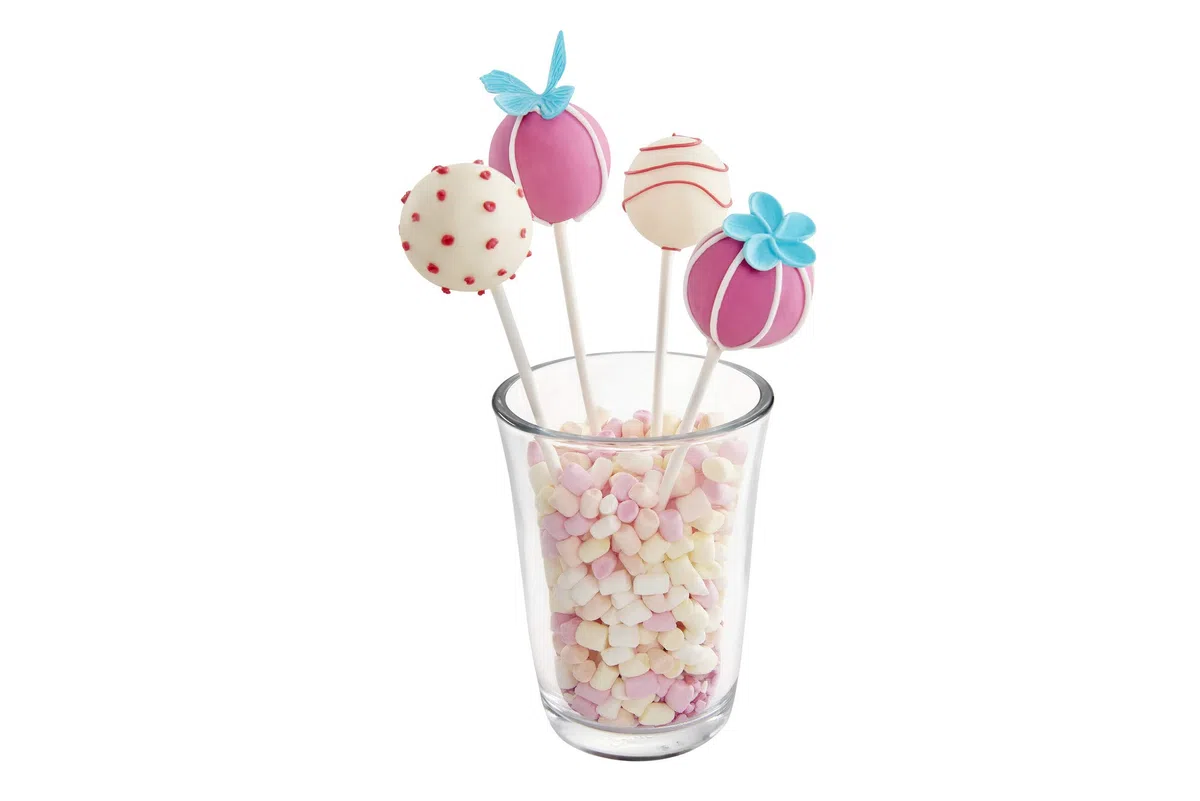 Lurch 83027 FlexiForm Cake Pops 20fach / Backform für 20 Cake Pops in Kugelform (ø 3,6 cm) aus 100% BPA-freiem Platin Silikon, Cotton Candy, 20.3 x 24 x 4.5 cm