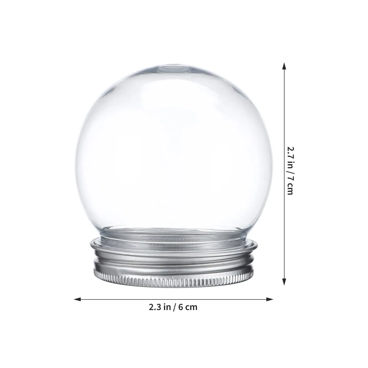 OUNONA 10stüCke Teiliges Leere Schneekugeln Kunststoff Wasserball Candy Flasche Mit Schraubverschluss Weihnachten DIY Bastelmaterial FüR Dekoration Geeignet FüR Verschiedene AnläSse