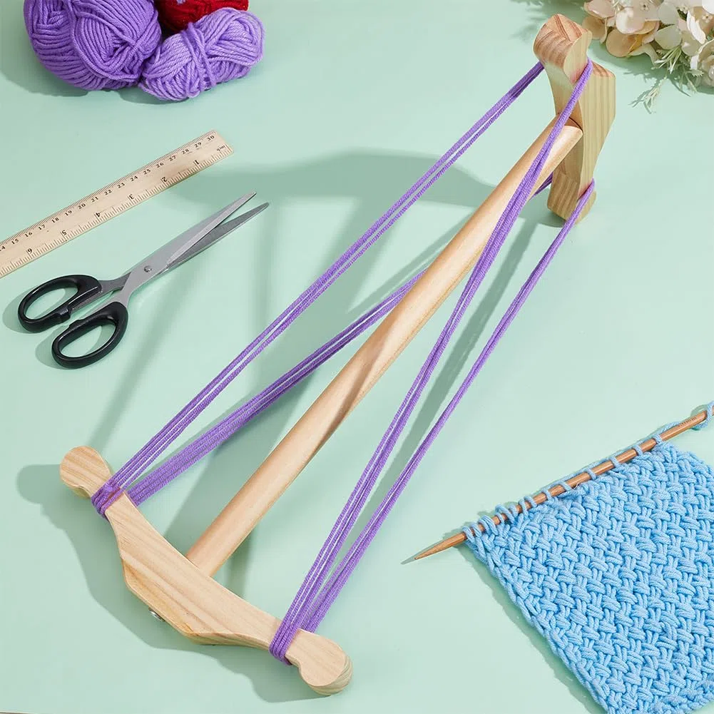 BENECREAT Niddy Noddy Navajo Spinnwerkzeug Aus Weißem Holz Zum Garnspinnen Handgesponnenes Garn Lage Strang Erstellen 40.5x21x2cm