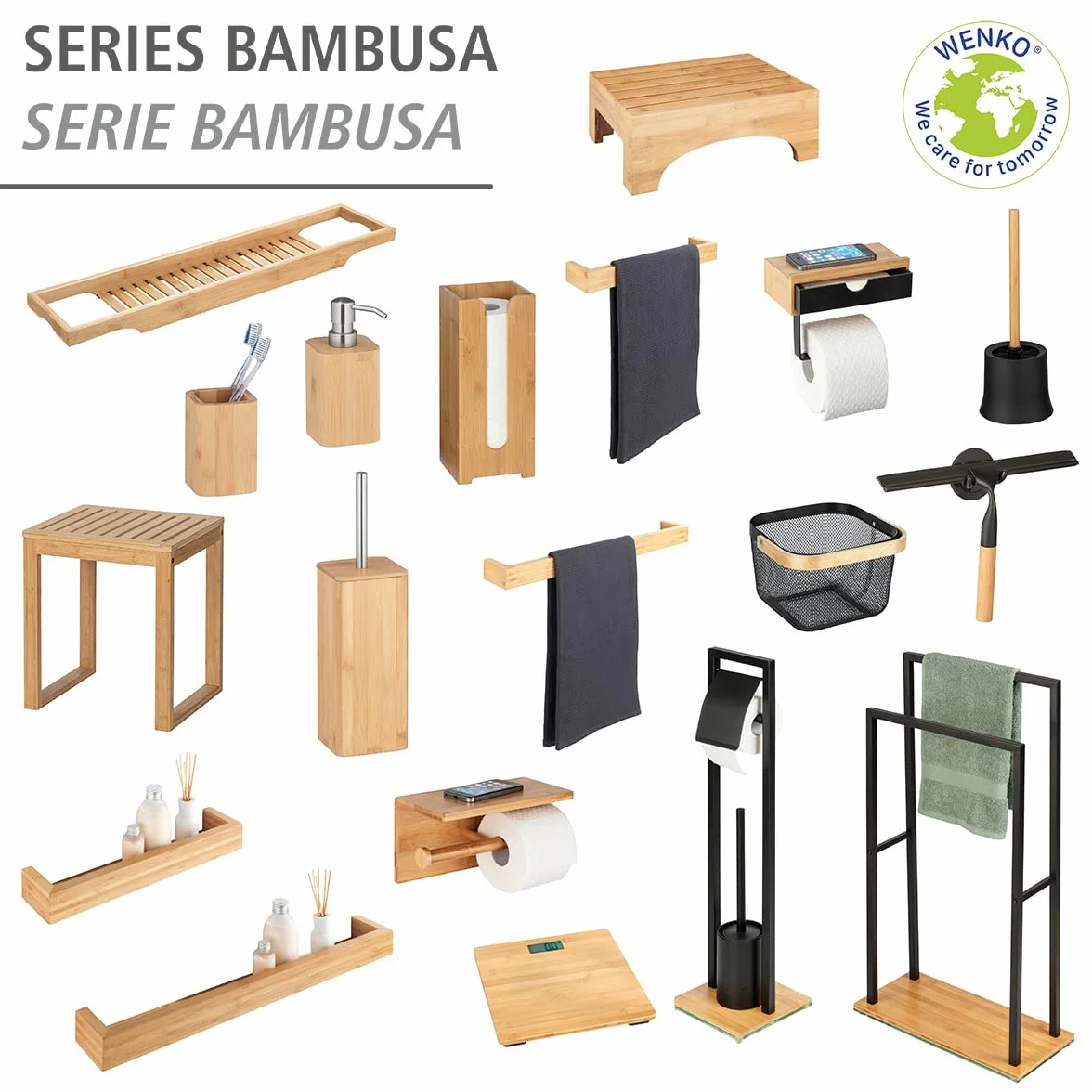 WENKO Wandregal Bambusa aus Bambus, 40 cm