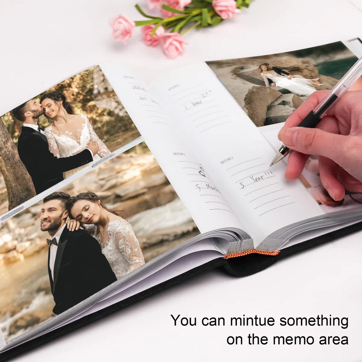 Vienrose Fotoalben, 10x15 Fotobuch, 200 Taschen, Leinen Rahmen Cover mit Memo Bereiche, Große Kapazität, Bilder Buch für Hochzeit, Familie, Baby, Urlaub