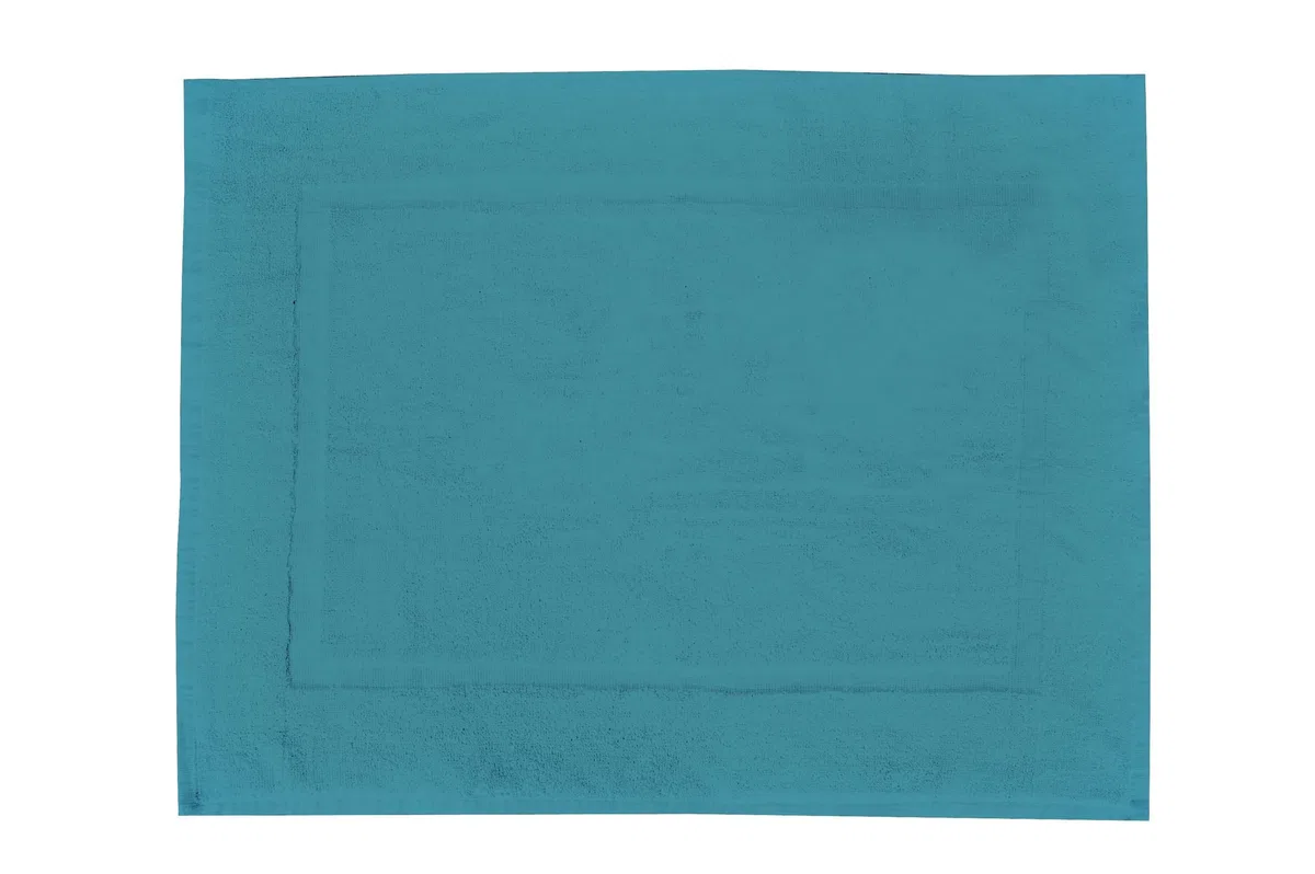 WENKO Frottier Duschvorleger Paradise, saugfähige & Pflegeleichte Badematte, aus 100% Baumwolle, waschbar, 50 x 70 cm, Petrol