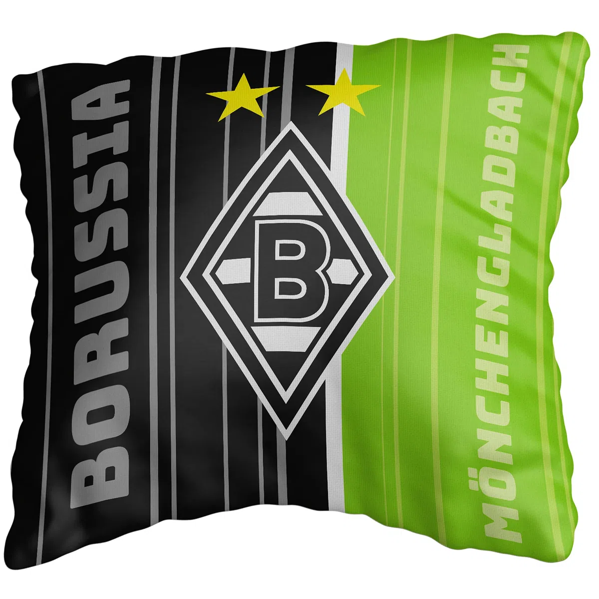 Borussia Mönchengladbach Wende-Kissen Die Fohlen-Elf 40x40 Schwarz Weiß Grün Fußball Borussia Park VfL 1900 Bundesliga Fankissen Kuschelkissen Dekokissen Kopfkissen Meister Polster z. Bettwäsche